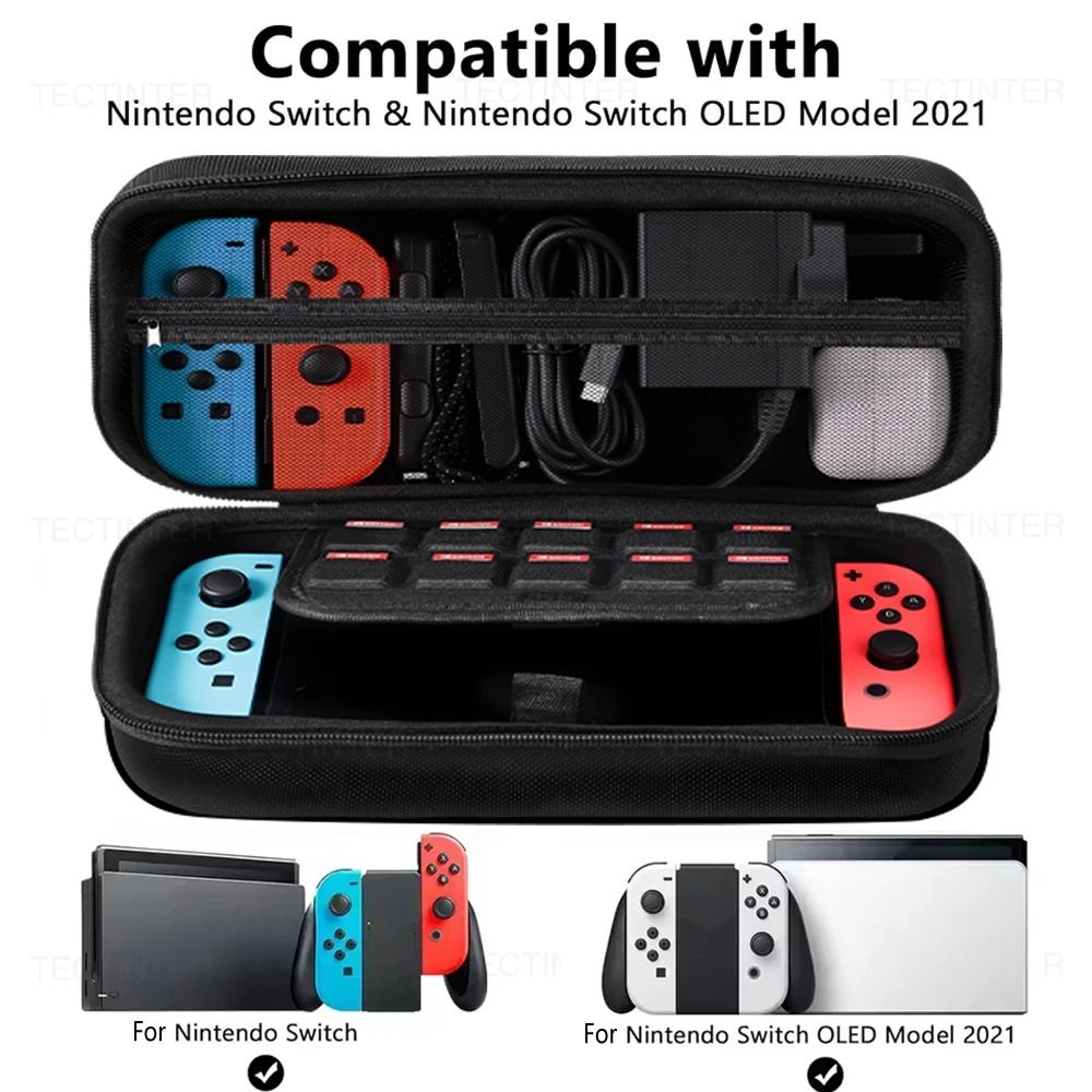 Nintendo Switch OLED Large Carrying Case Shockproof Travel Storage Bag 1