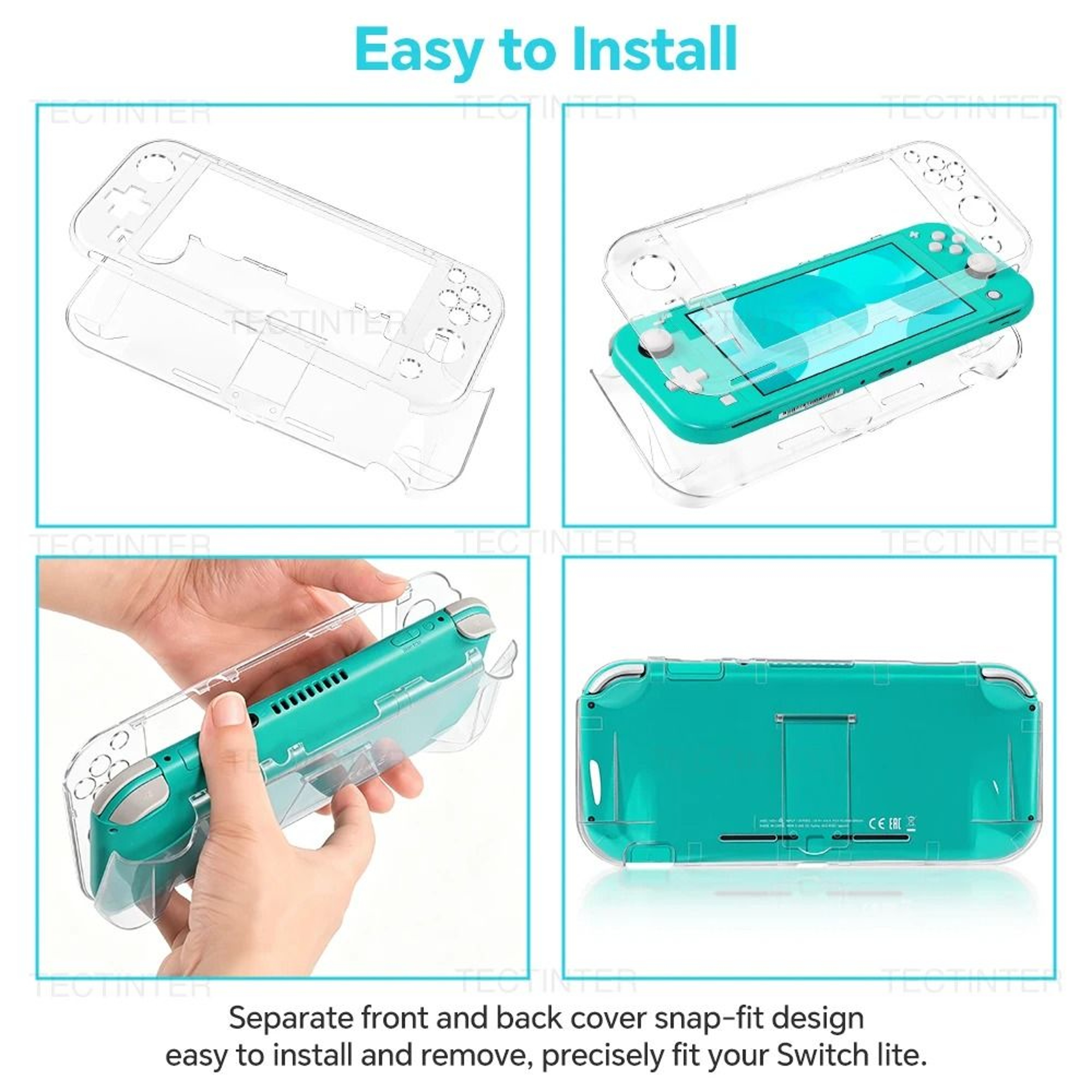 Nintendo Switch Lite Clear Hard PC Protective Case 4