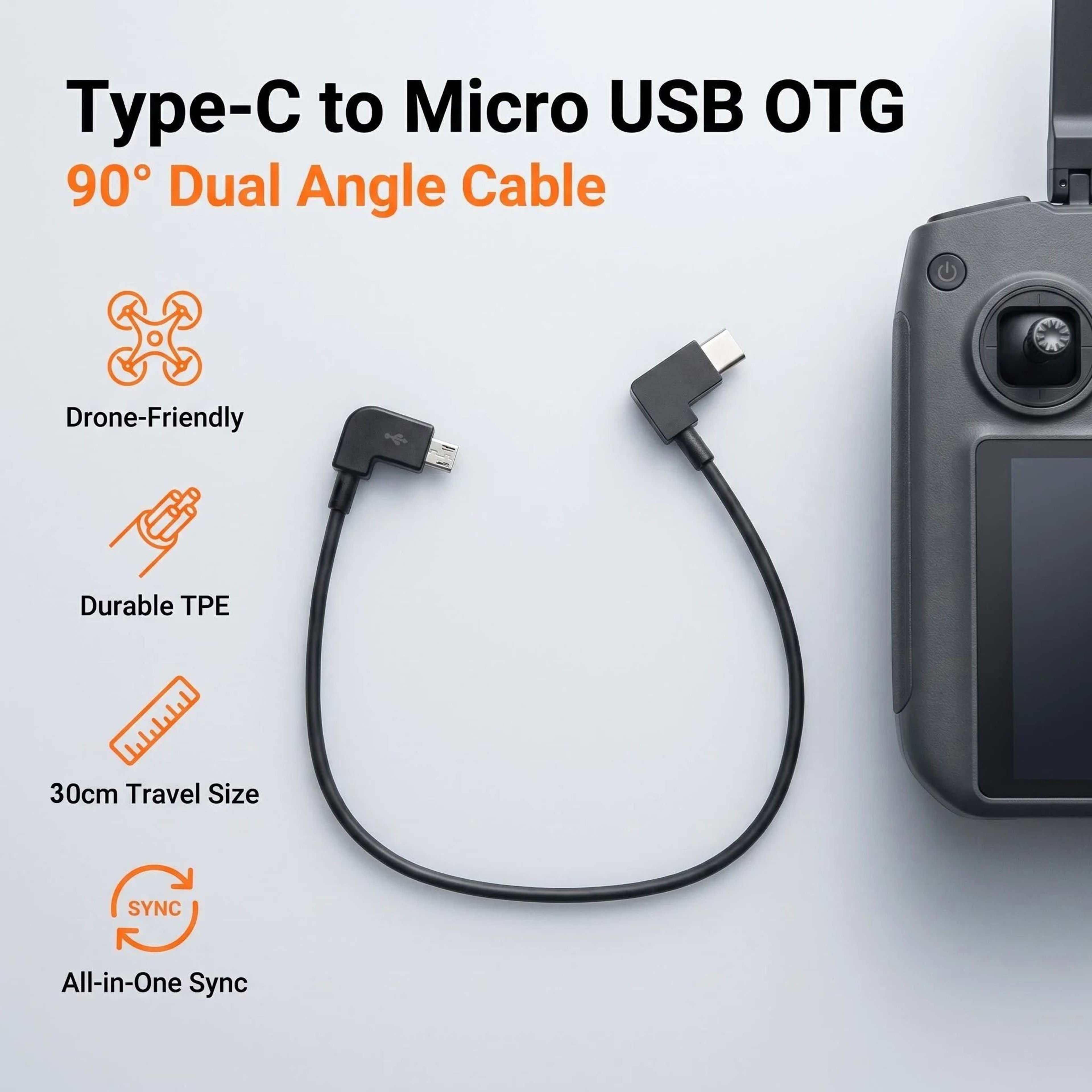USBC To Micro USB OTG Data Cable For DJI Mavic Mini And Air Controllers 6