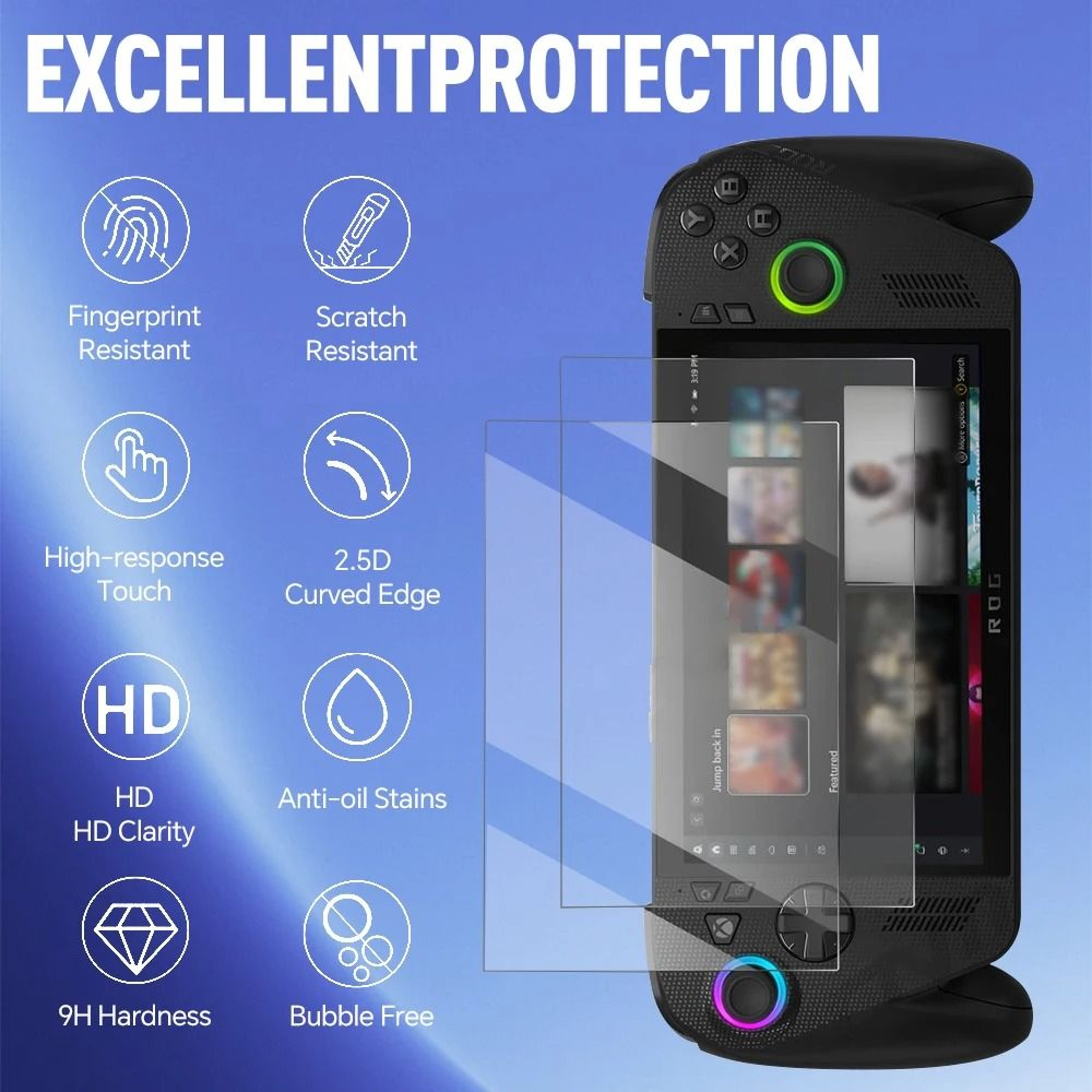 ROG Xbox Ally X 9H Tempered Glass Screen Protector 5