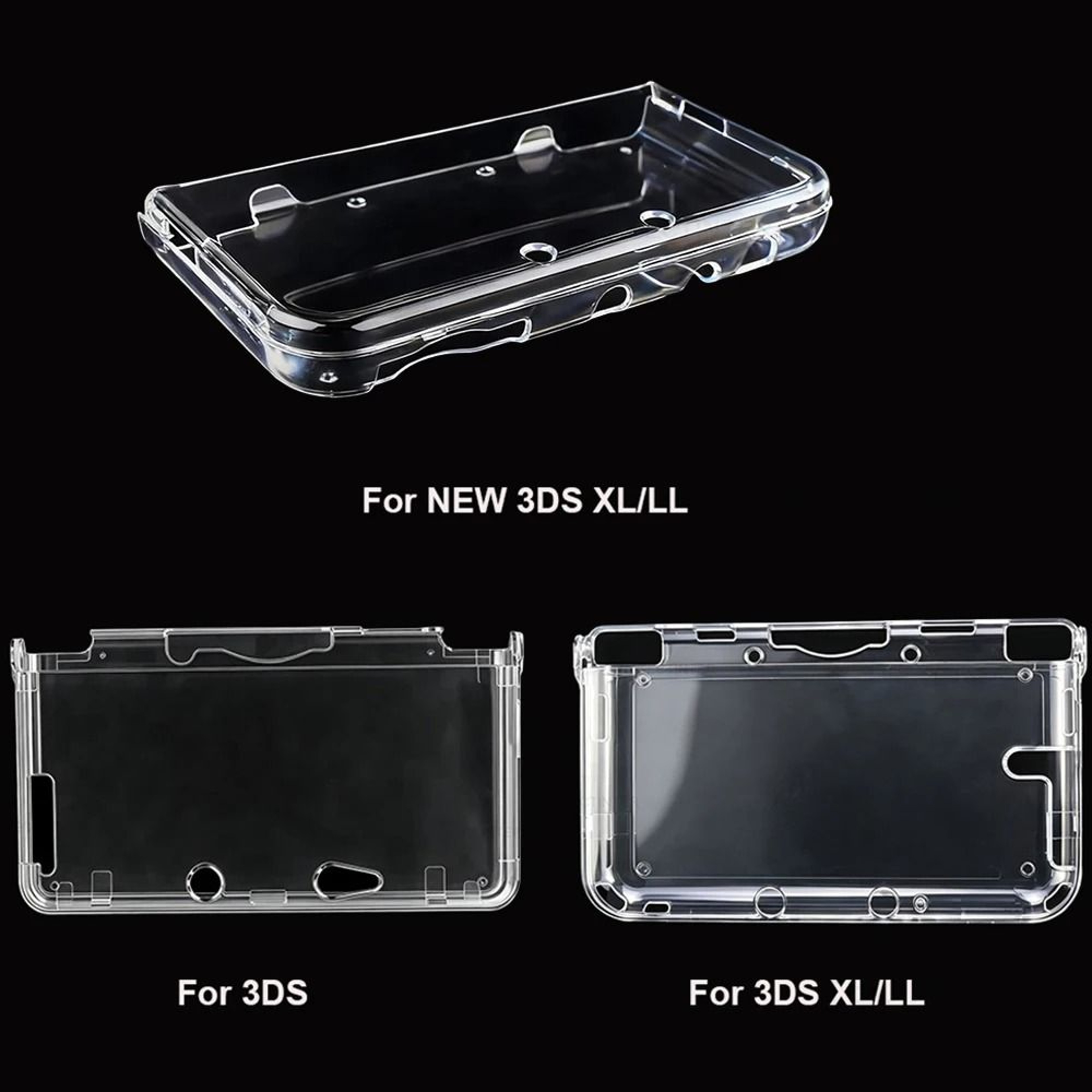 New Nintendo 3DS XL Clear Case Hard Crystal Full Cover Protective Shell 5