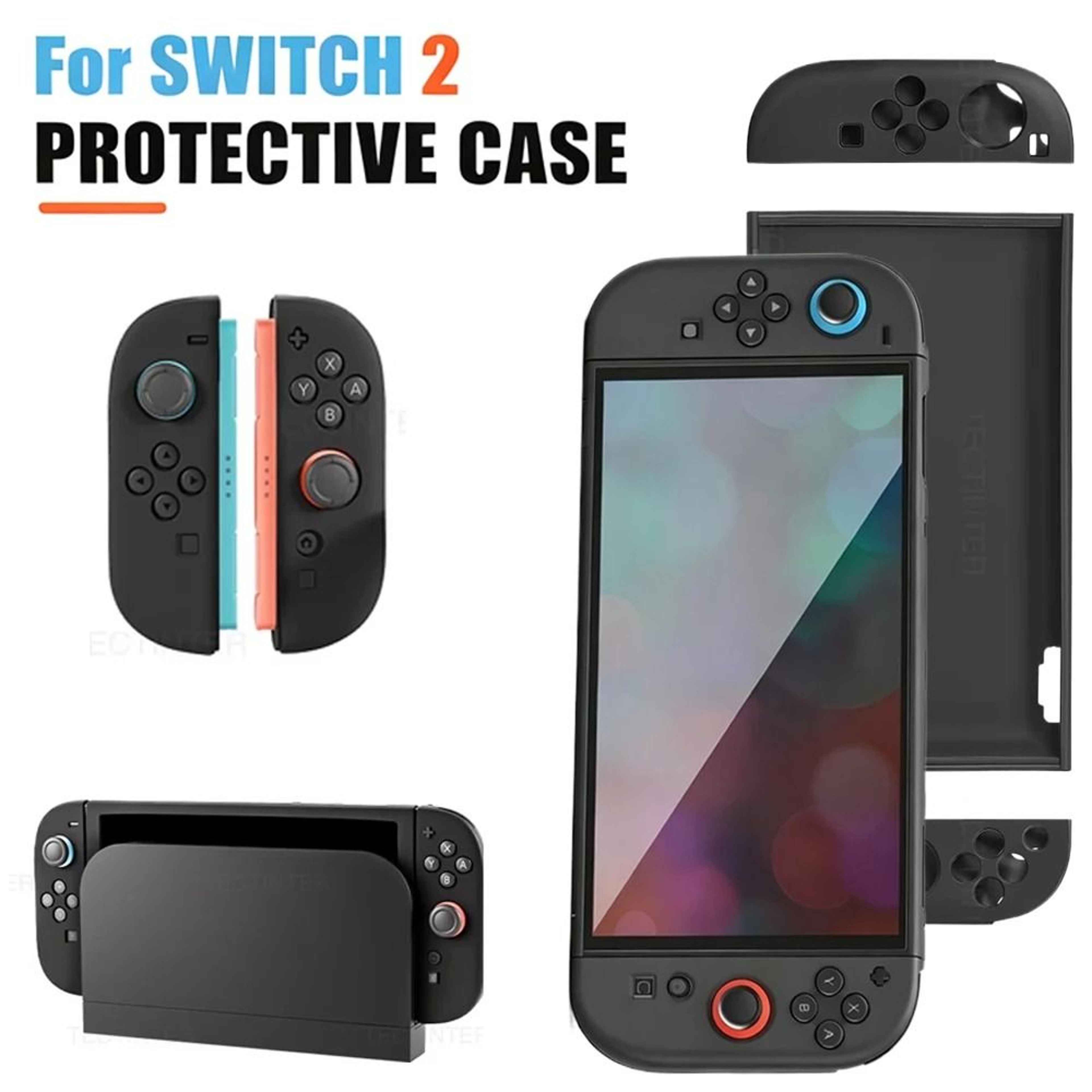 Nintendo Switch 2 Silicone Case Split AntiFall Console And JoyCon 2 Protective Cover 0