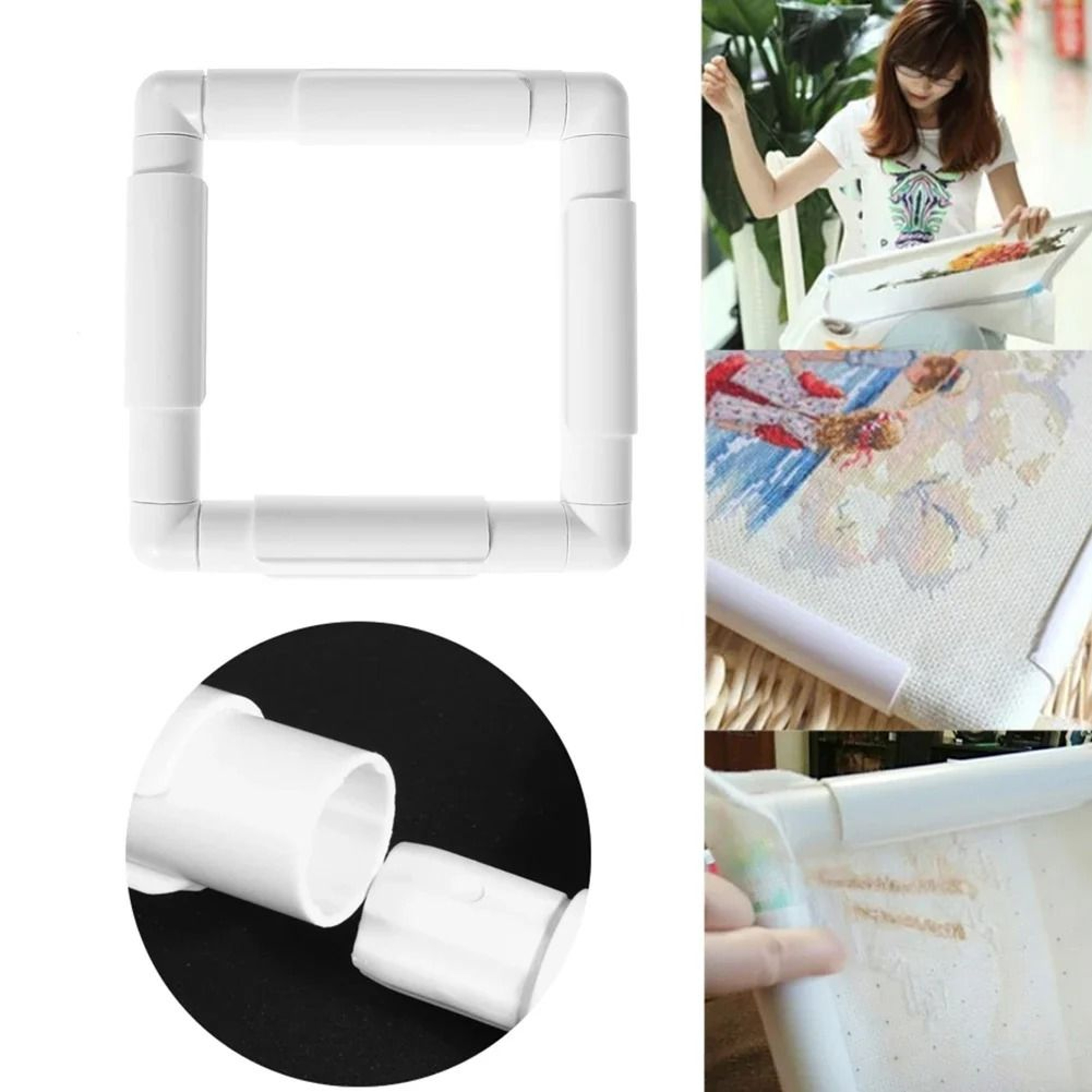 Adjustable Wooden Embroidery Stand Solid Wood Cross Stitch Frame For Needlework 7