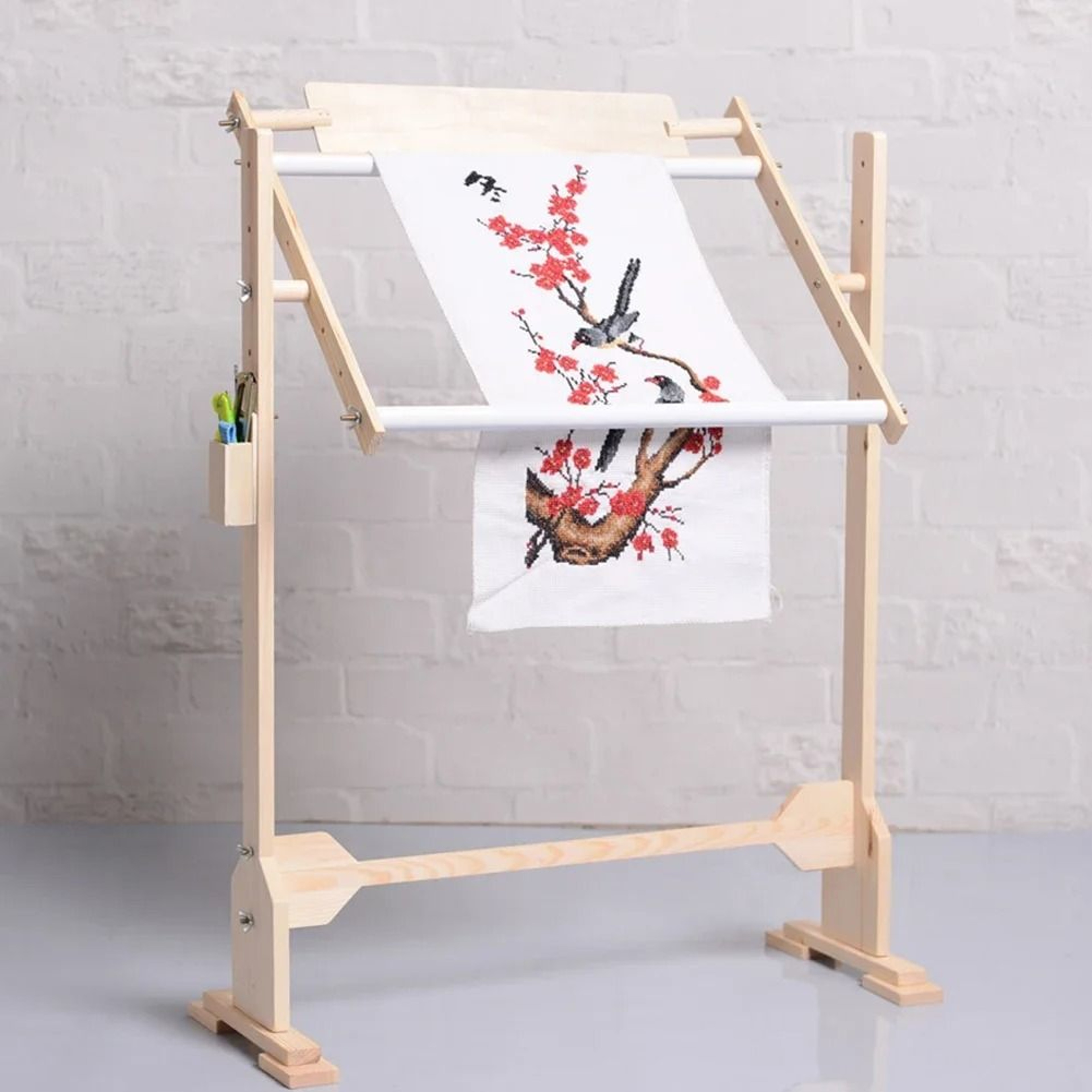 Adjustable Wooden Embroidery Stand Solid Wood Cross Stitch Frame For Needlework 11