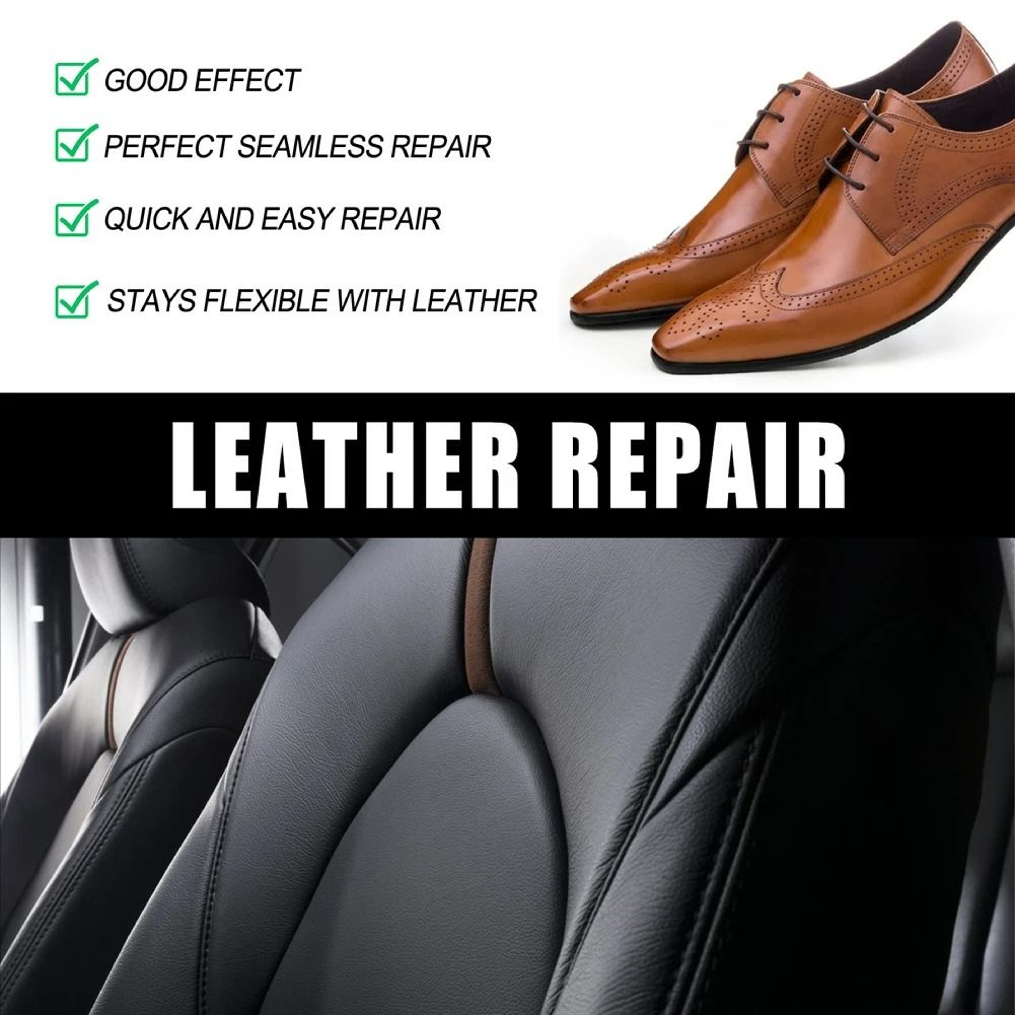 Leather Repair Filler Paste 60ml Flexible Compound For Cracks Tears Burns And Holes 9