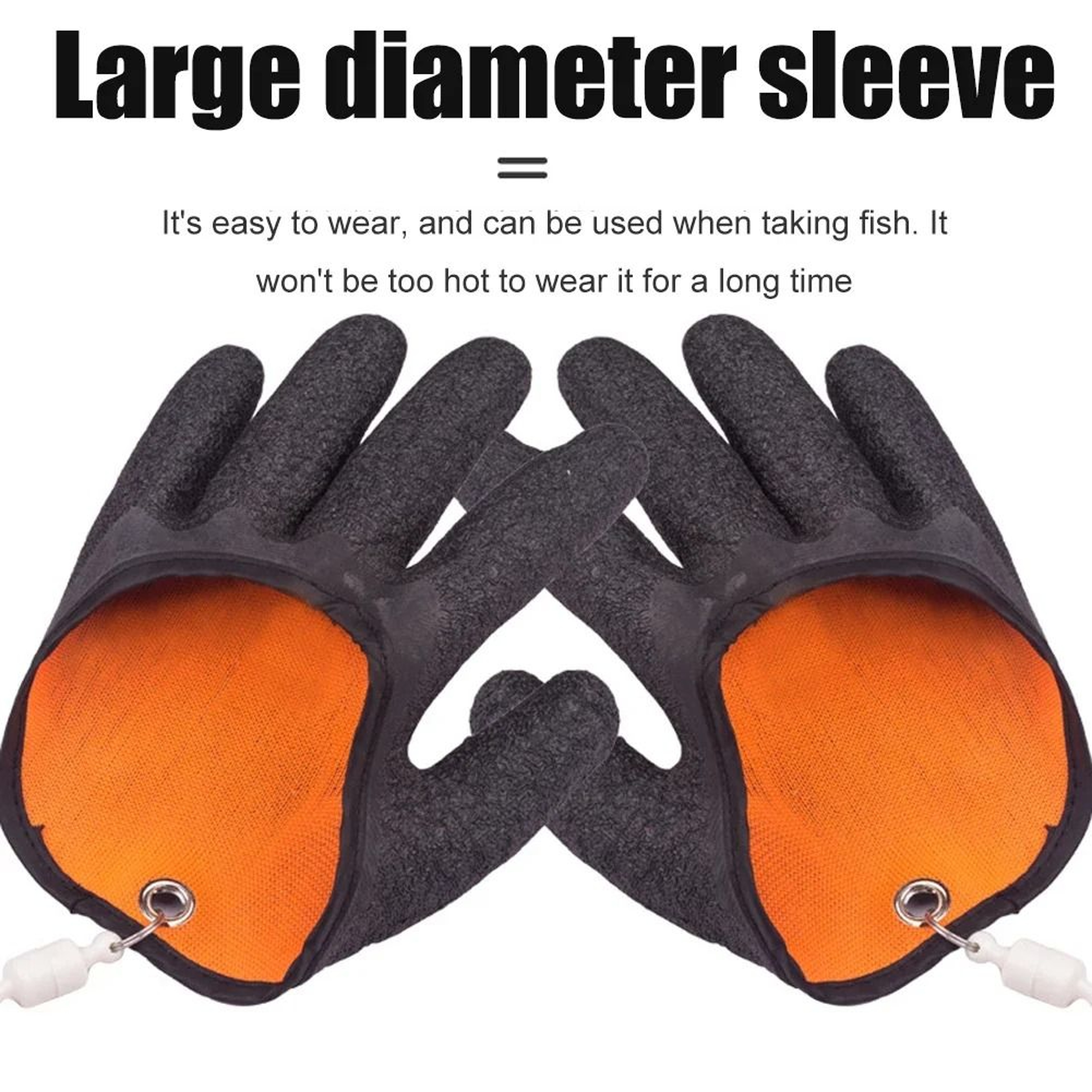 AntiSlip Fishing Glove Latex Coated Fish Handling Protector For Freshwater And Sea Fishing 7