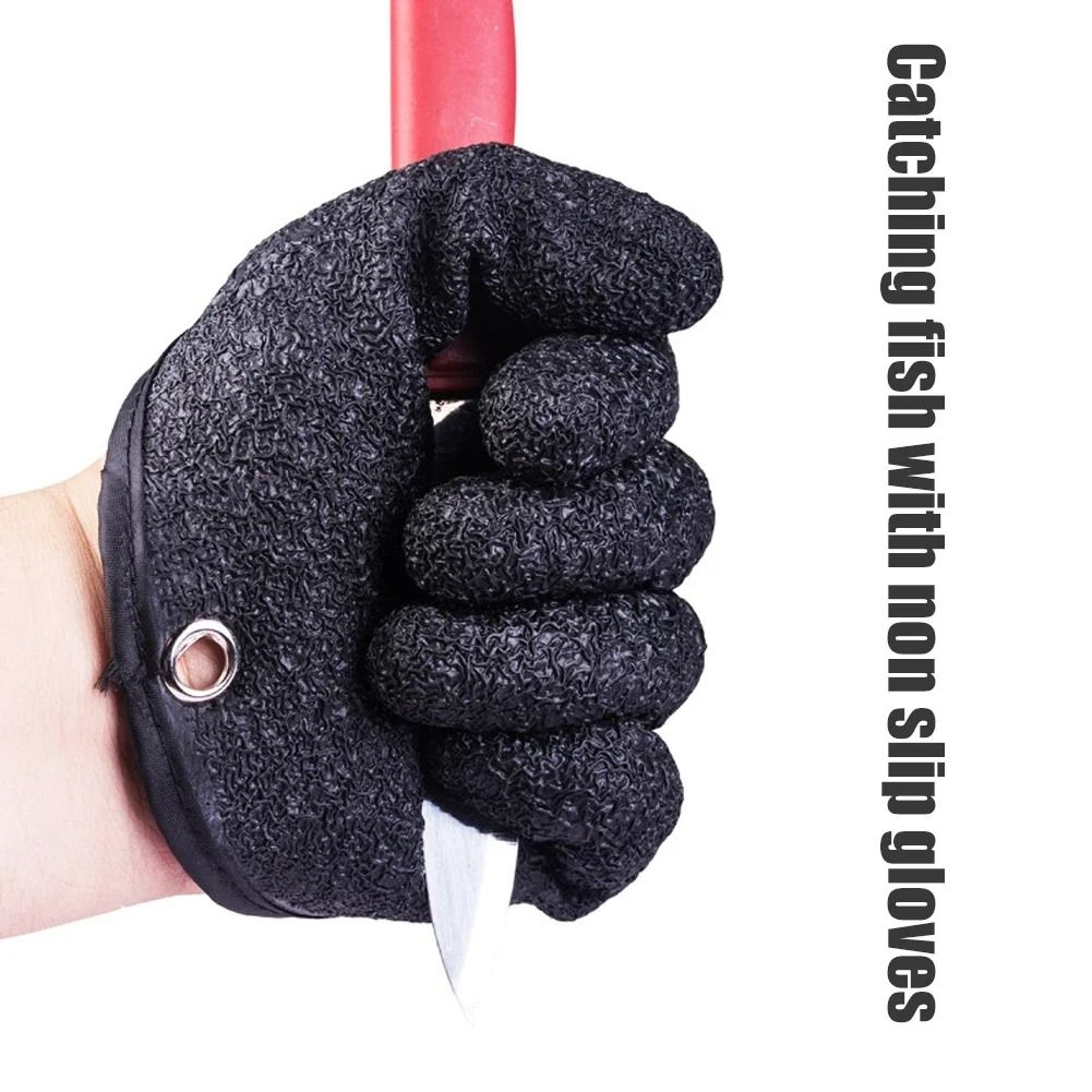AntiSlip Fishing Glove Latex Coated Fish Handling Protector For Freshwater And Sea Fishing 4