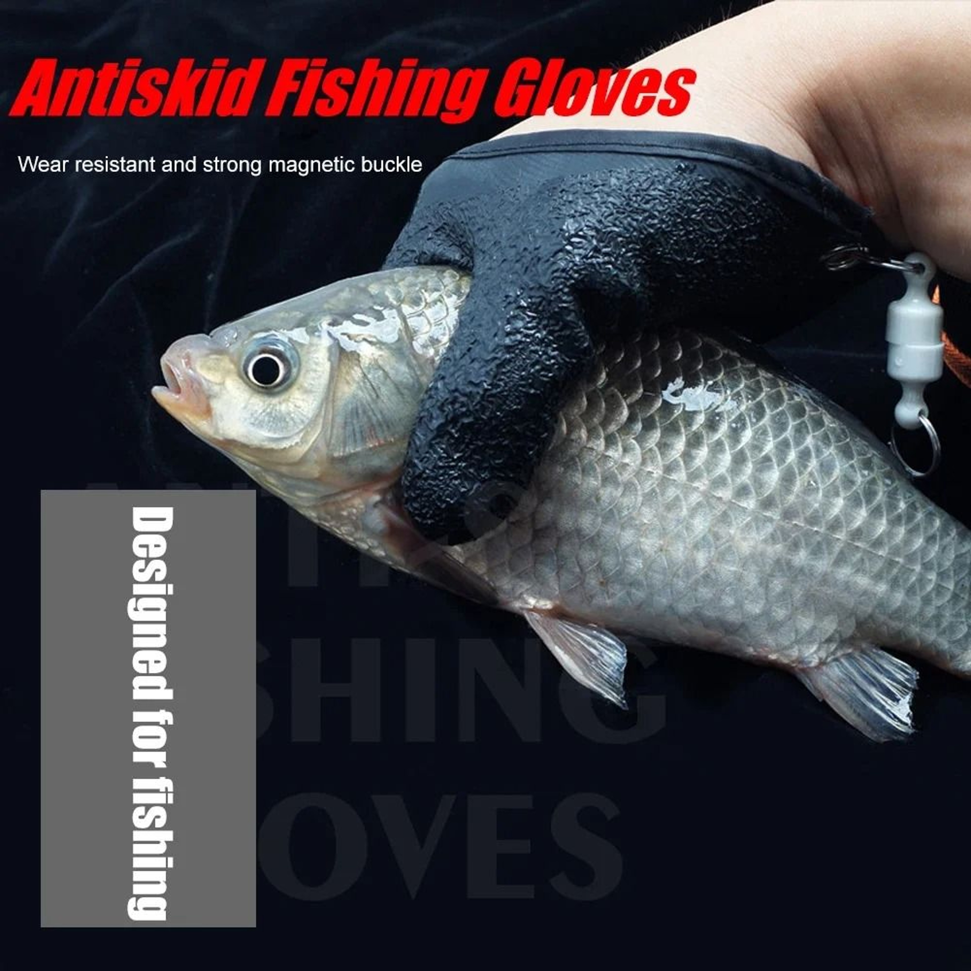 AntiSlip Fishing Glove Latex Coated Fish Handling Protector For Freshwater And Sea Fishing 8