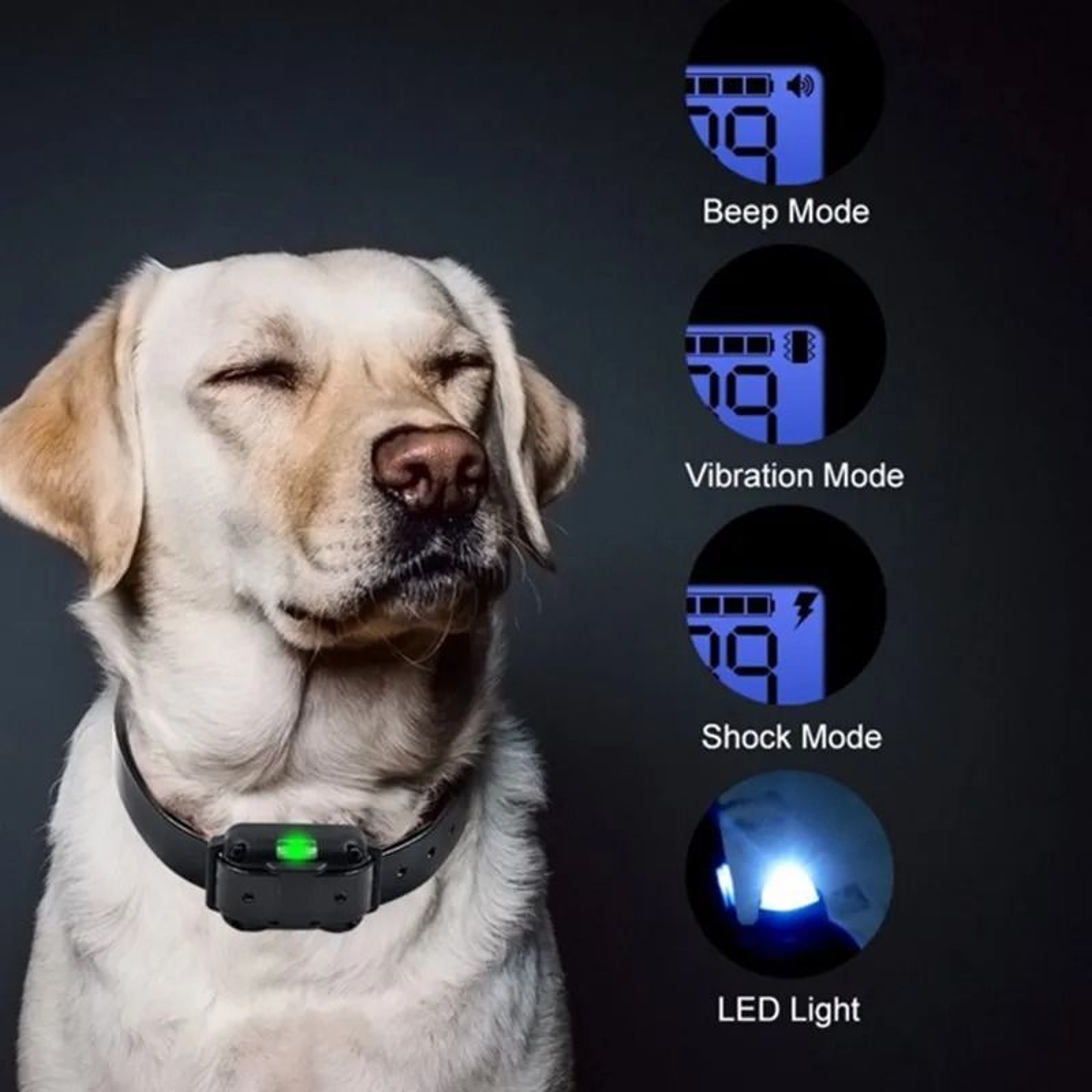 Waterproof Dog Training Collar Rechargeable Remote Bark Control For Small To Large Dogs 10