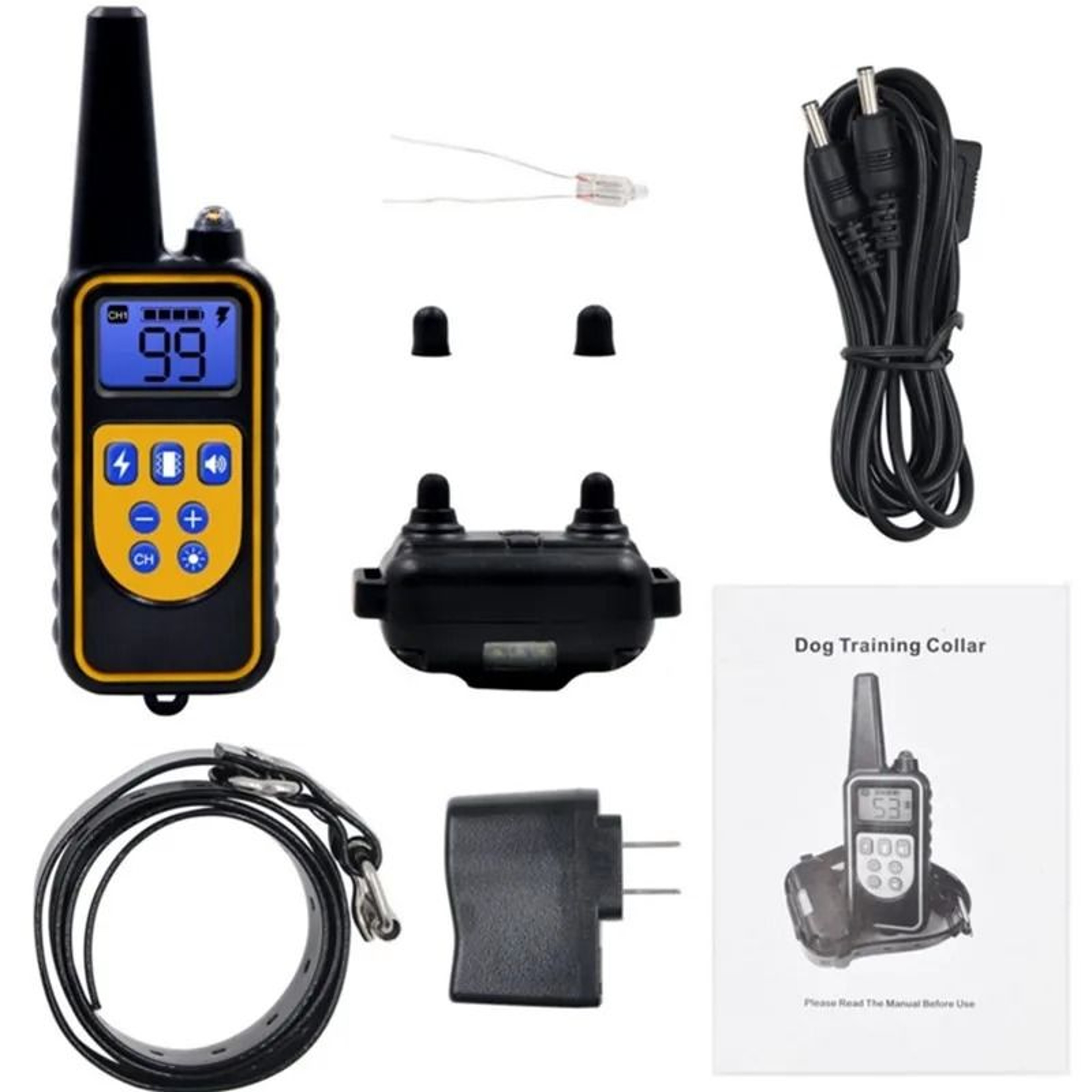 800m Dog Training Collar Waterproof Rechargeable Remote Collar With Sound Vibration And Static Mode 4