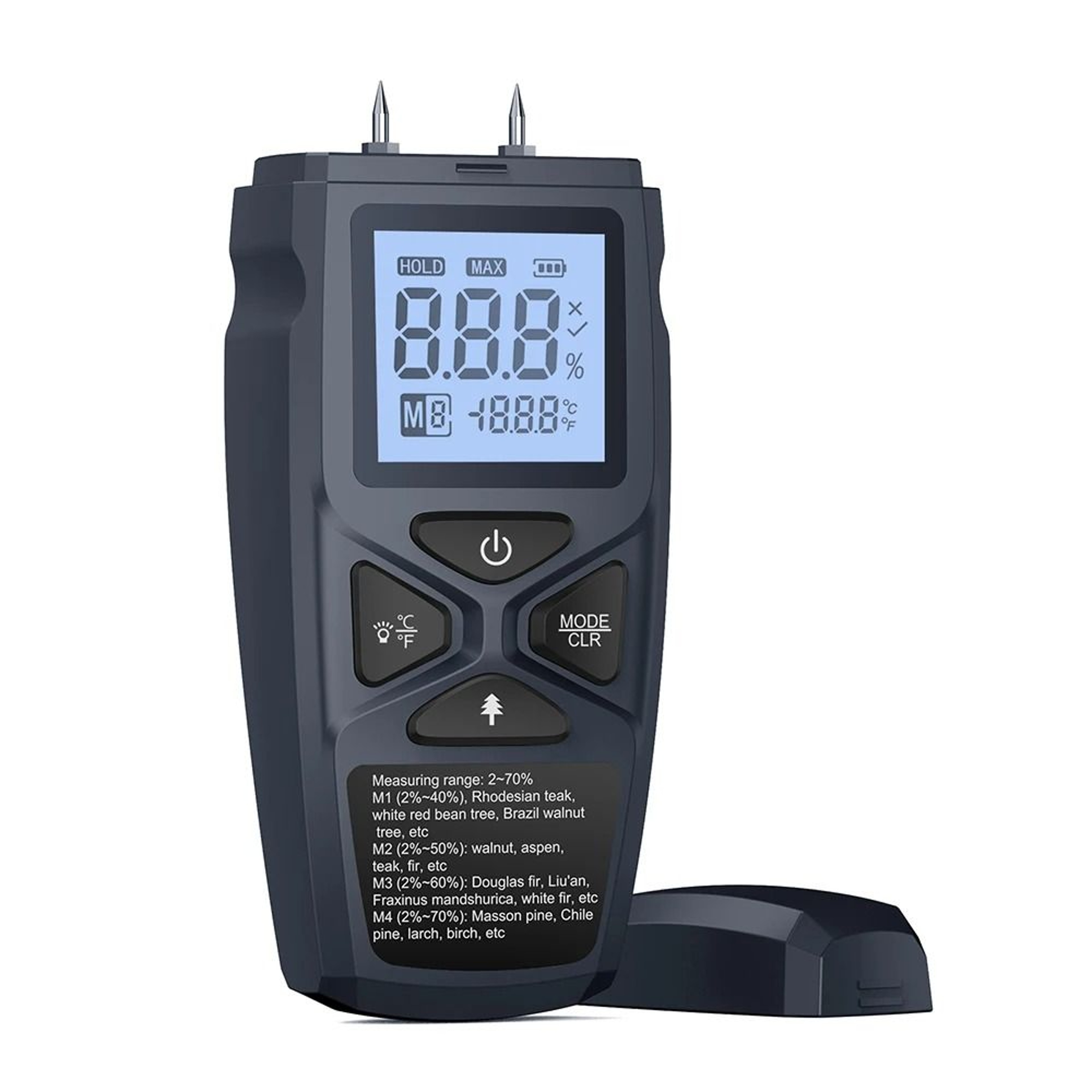 Digital Wood Moisture Meter Handheld LCD Tester For Timber Bamboo Paper And Herbal Materials 1