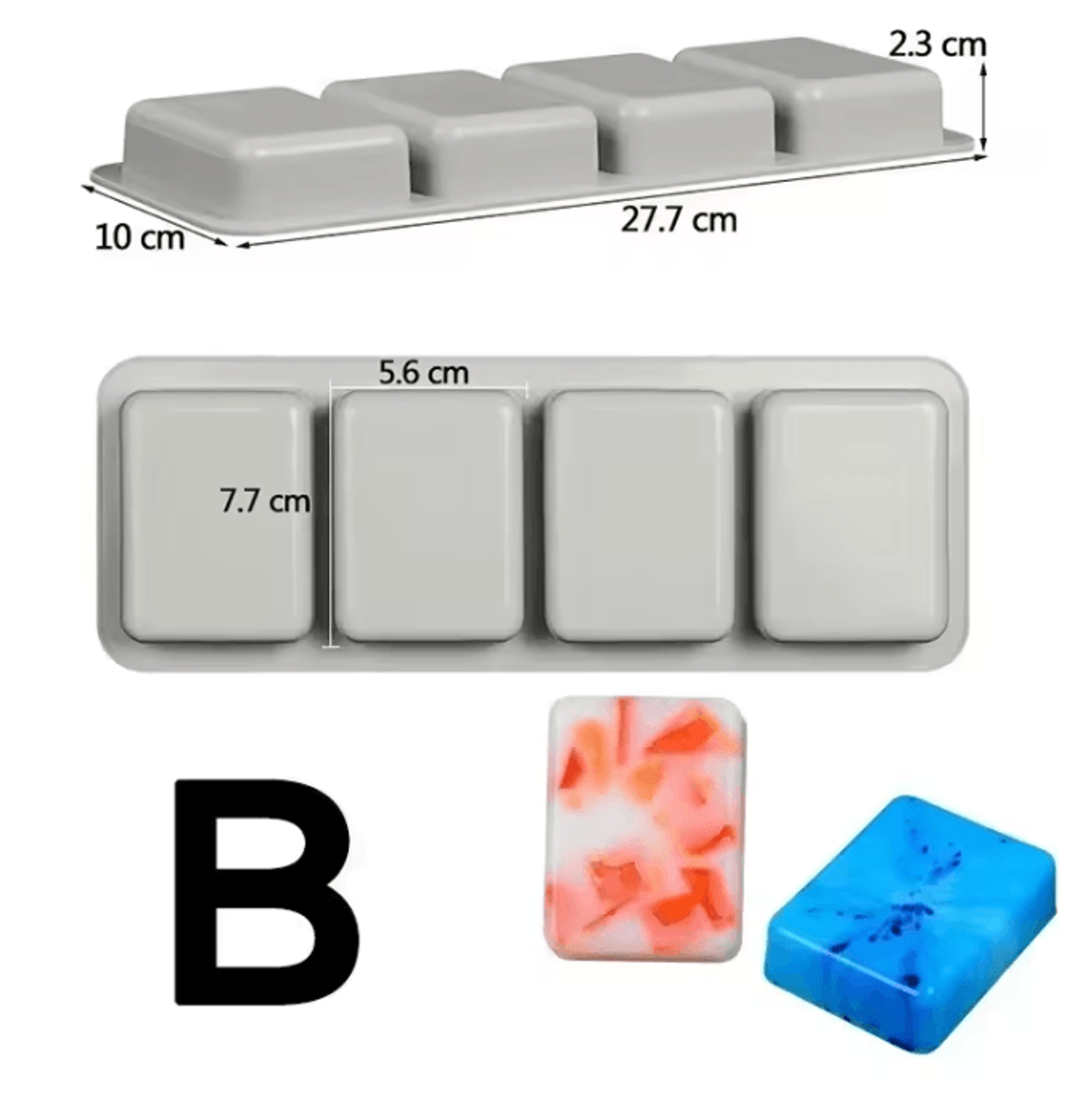 3D Silicone Soap Mold Oval Round Square DIY Mold For Soap Chocolate And Cake 2