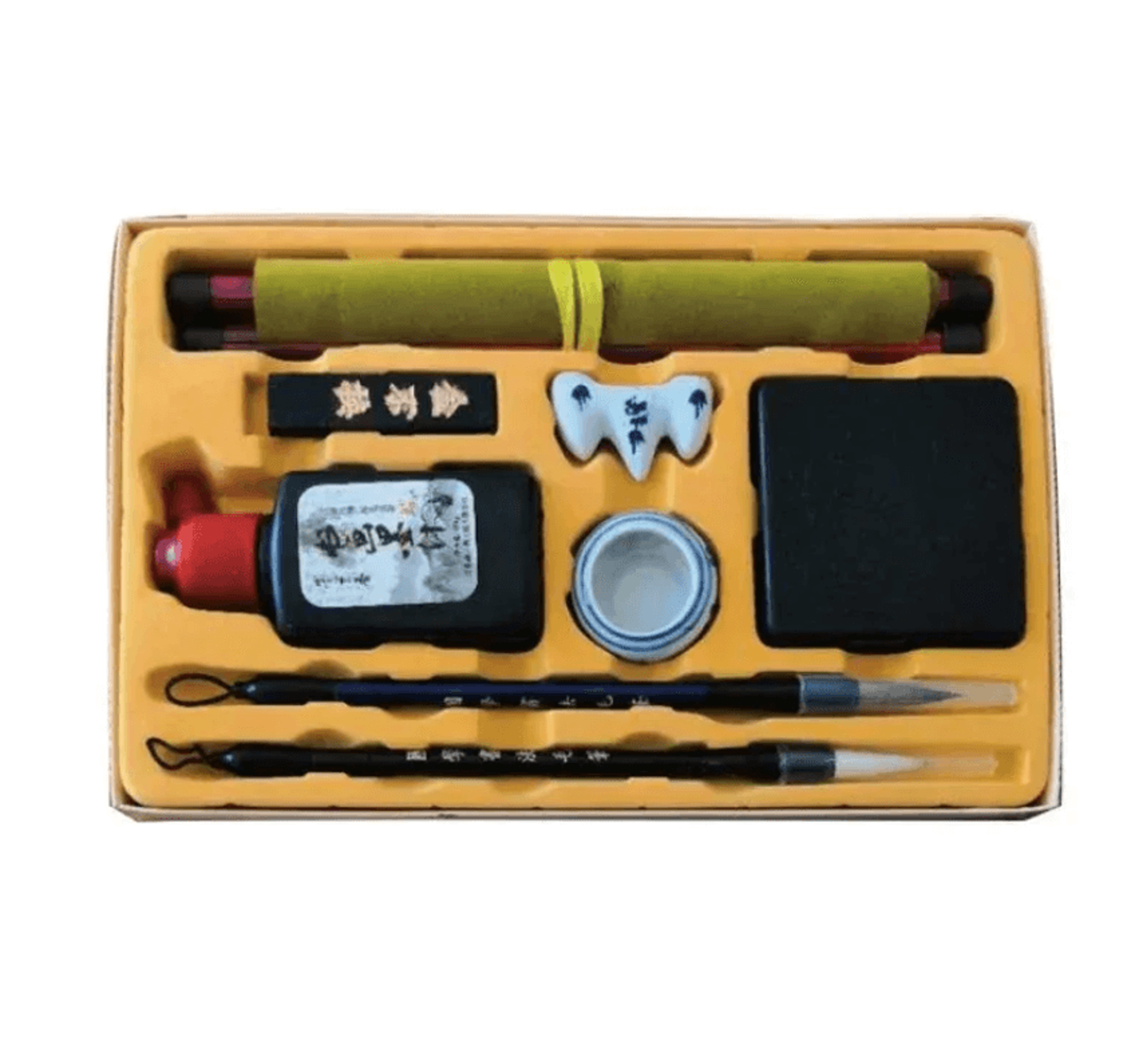 10Piece Chinese Calligraphy Set Four Treasures Beginner Brush And Ink Art Kit 0