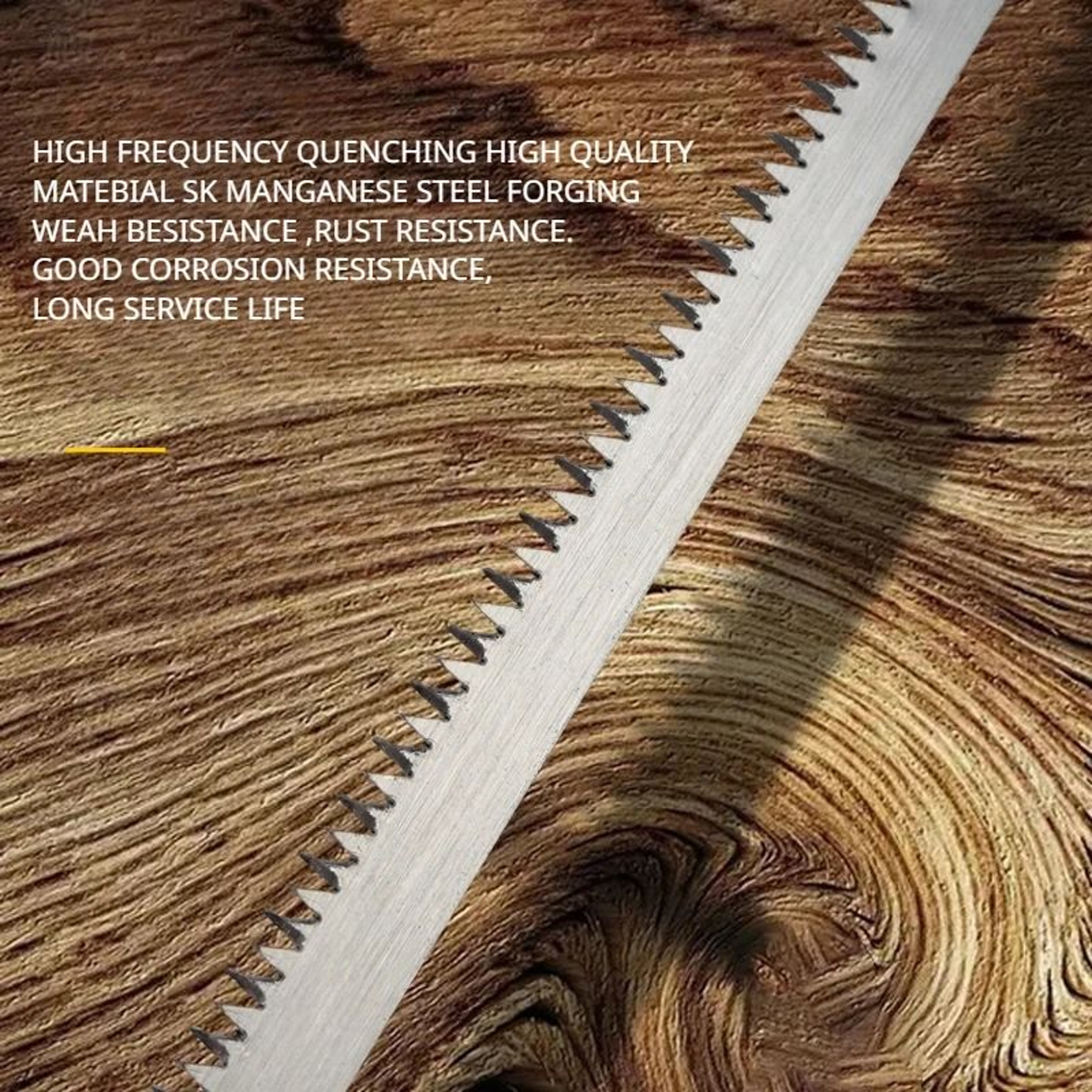 340mm SK5 Steel Hand Saw Wooden Handle Garden And Woodworking Cutting Tool 2