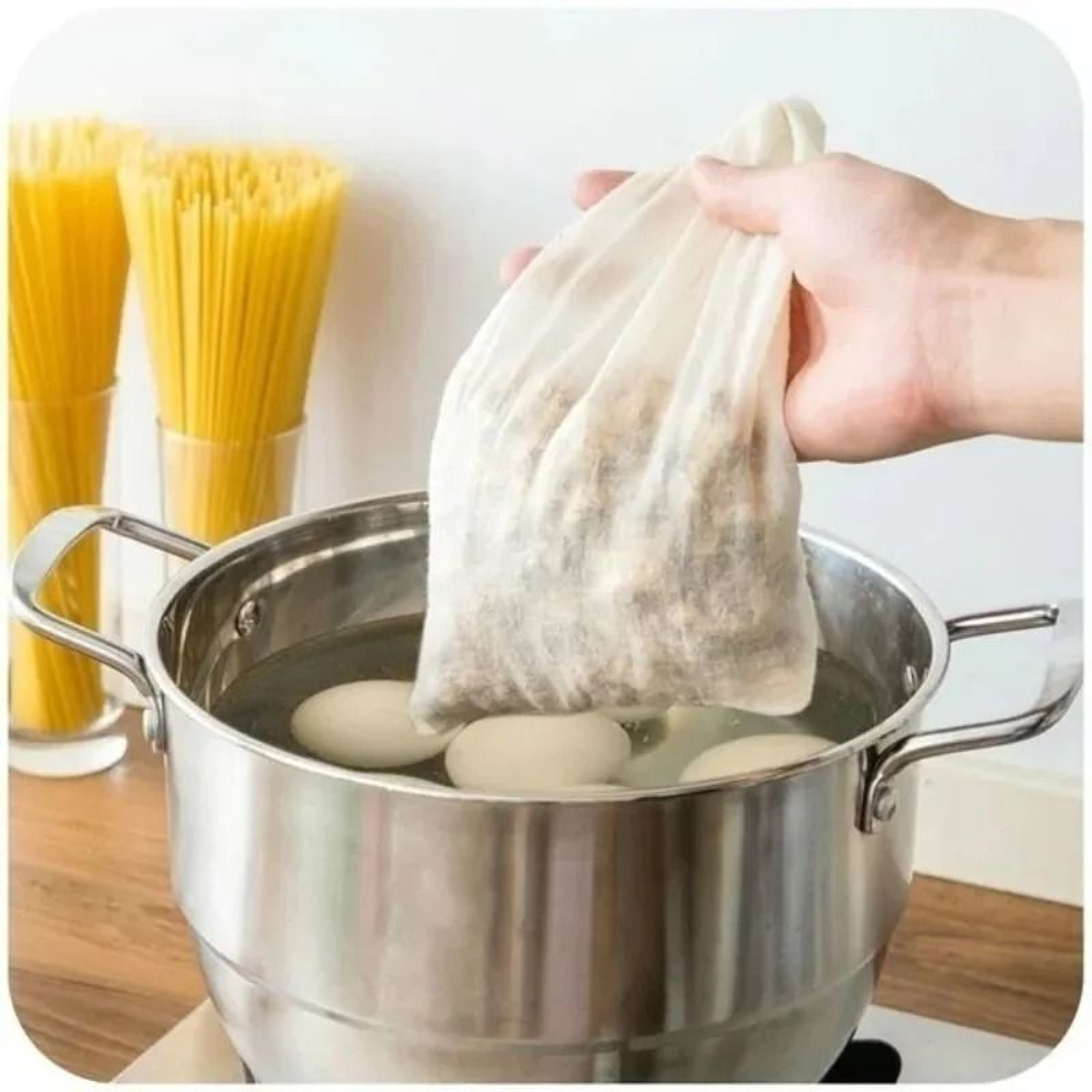 Drawstring Soup Filter Bag Reusable Mesh Strainer For Herbs Spices And Cooking 6