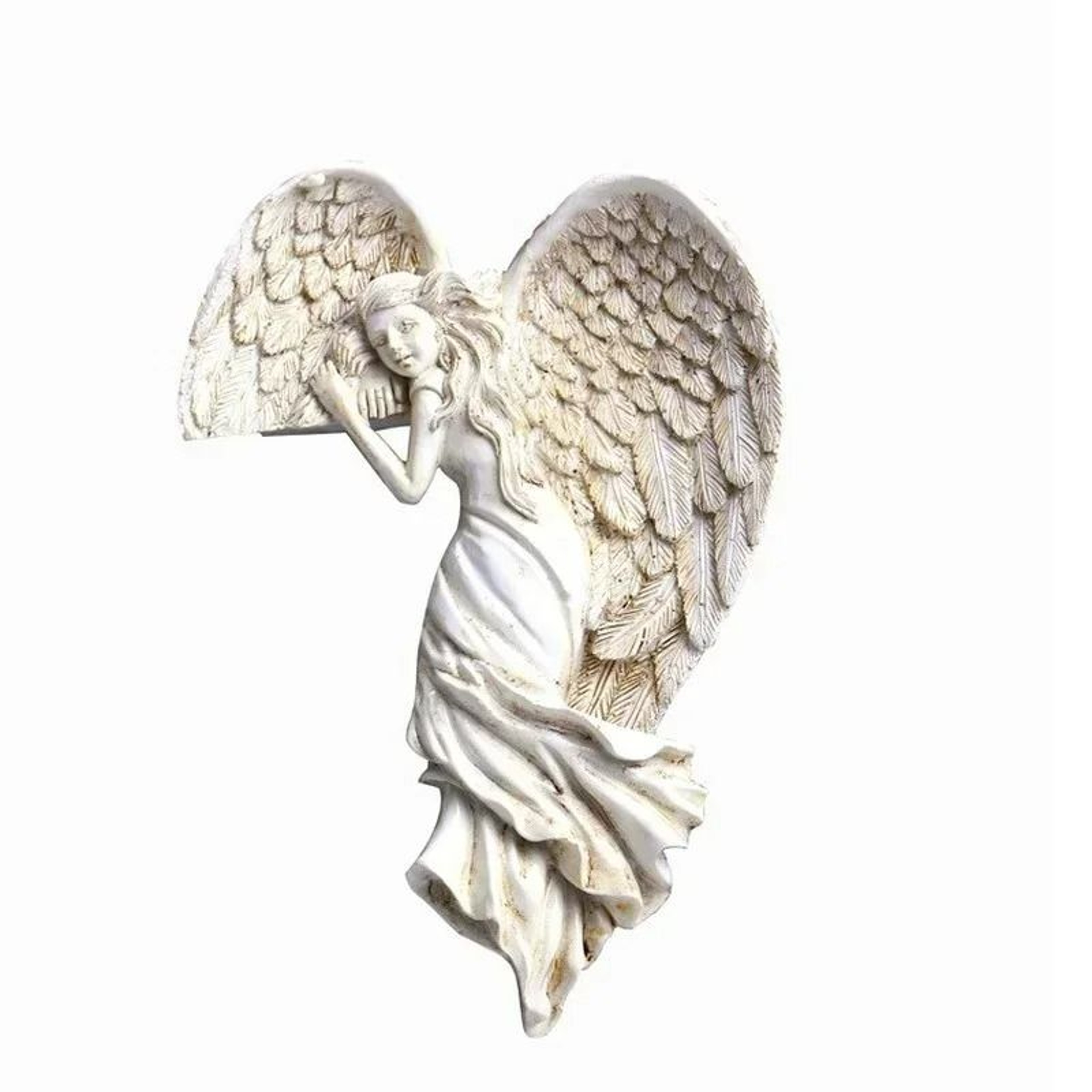 Resin Angel Wings Door Frame Decor Left And Right Wing Wall Ornaments For Home And Garden 7