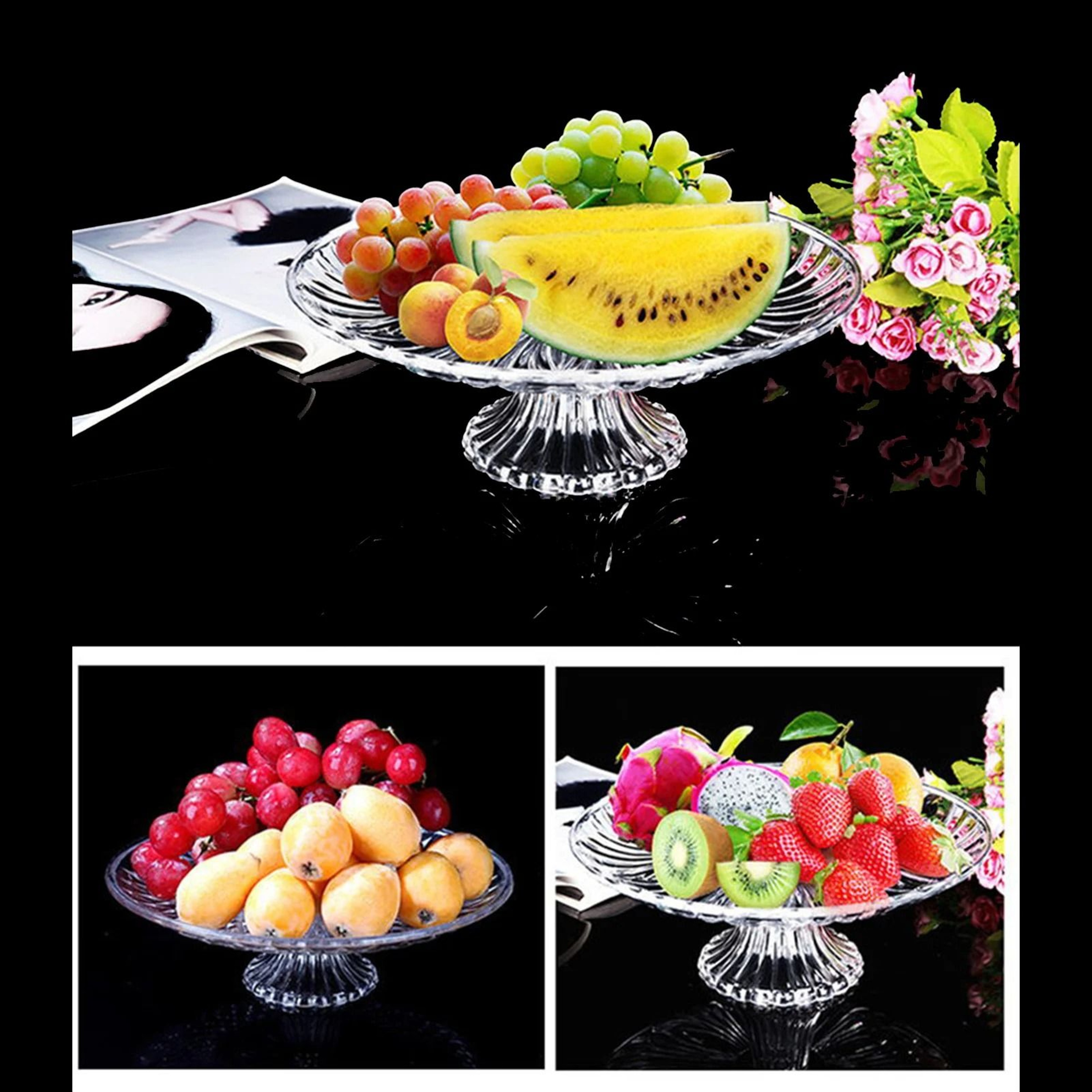 Crystal Clear Acrylic Cake Stand Dessert Serving Tray 3