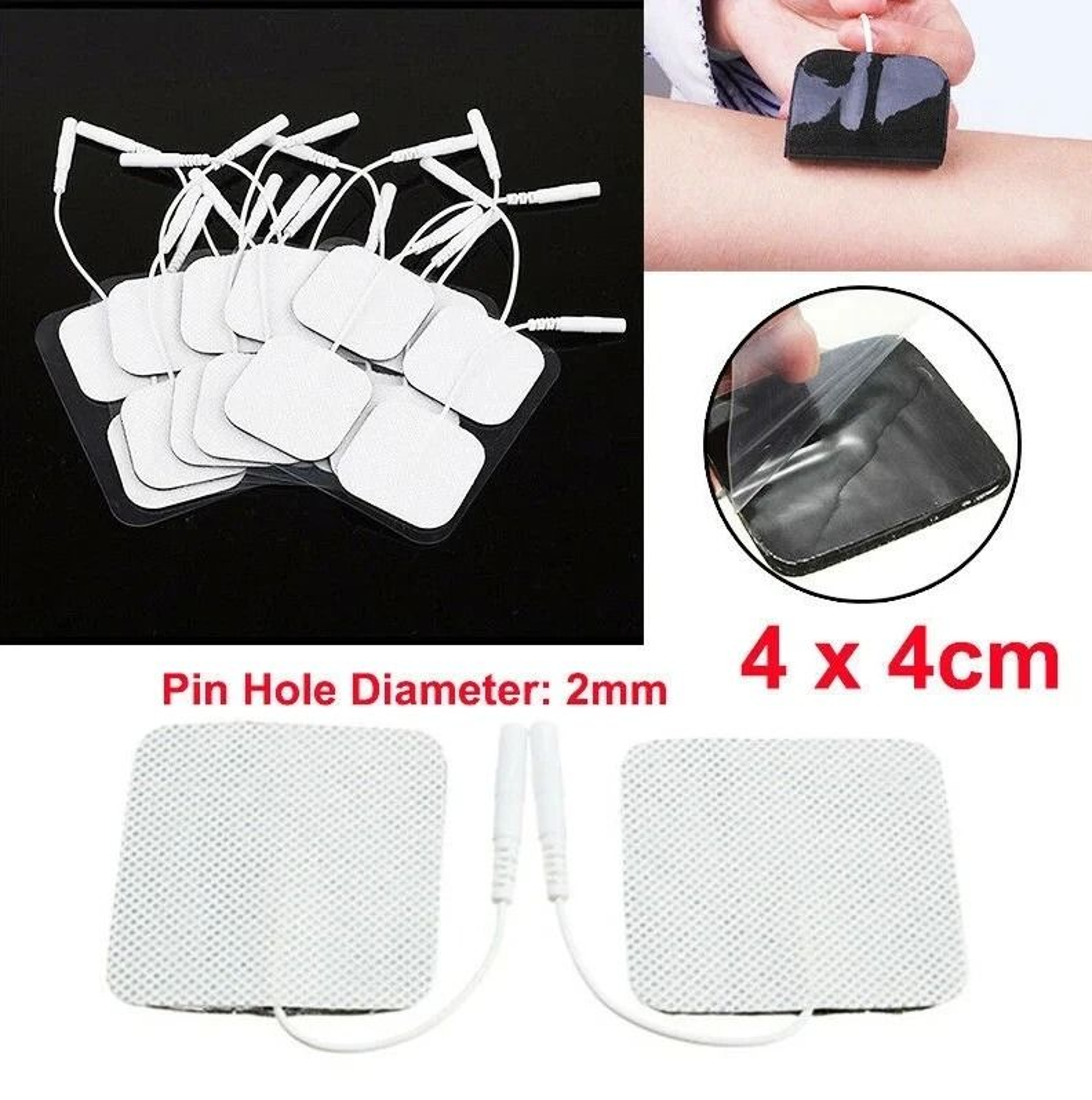 Reusable TENS EMS Electrode Pads SelfAdhesive Replacement Set 1