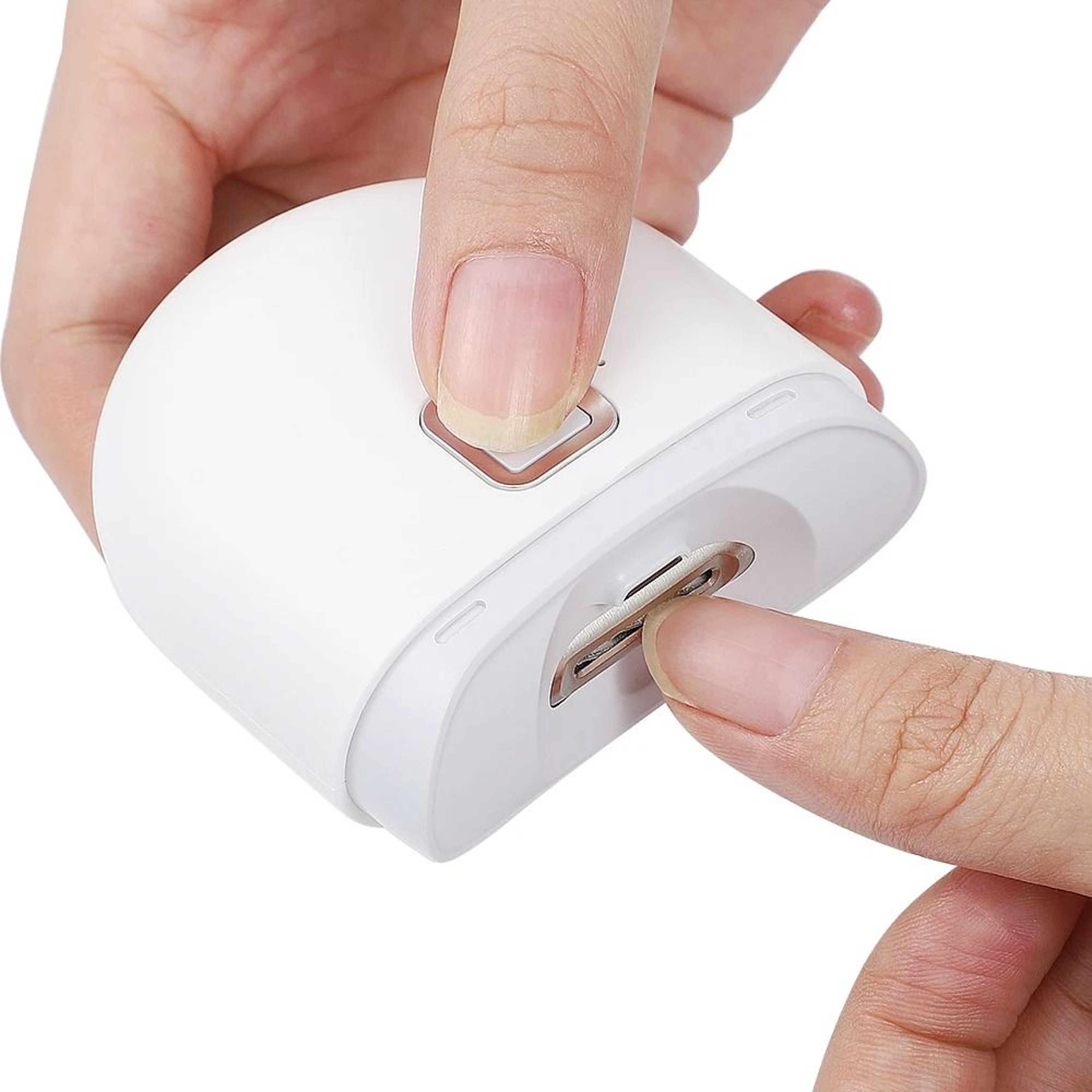 USB Rechargeable Automatic Electric Nail Clipper With LED Light 7