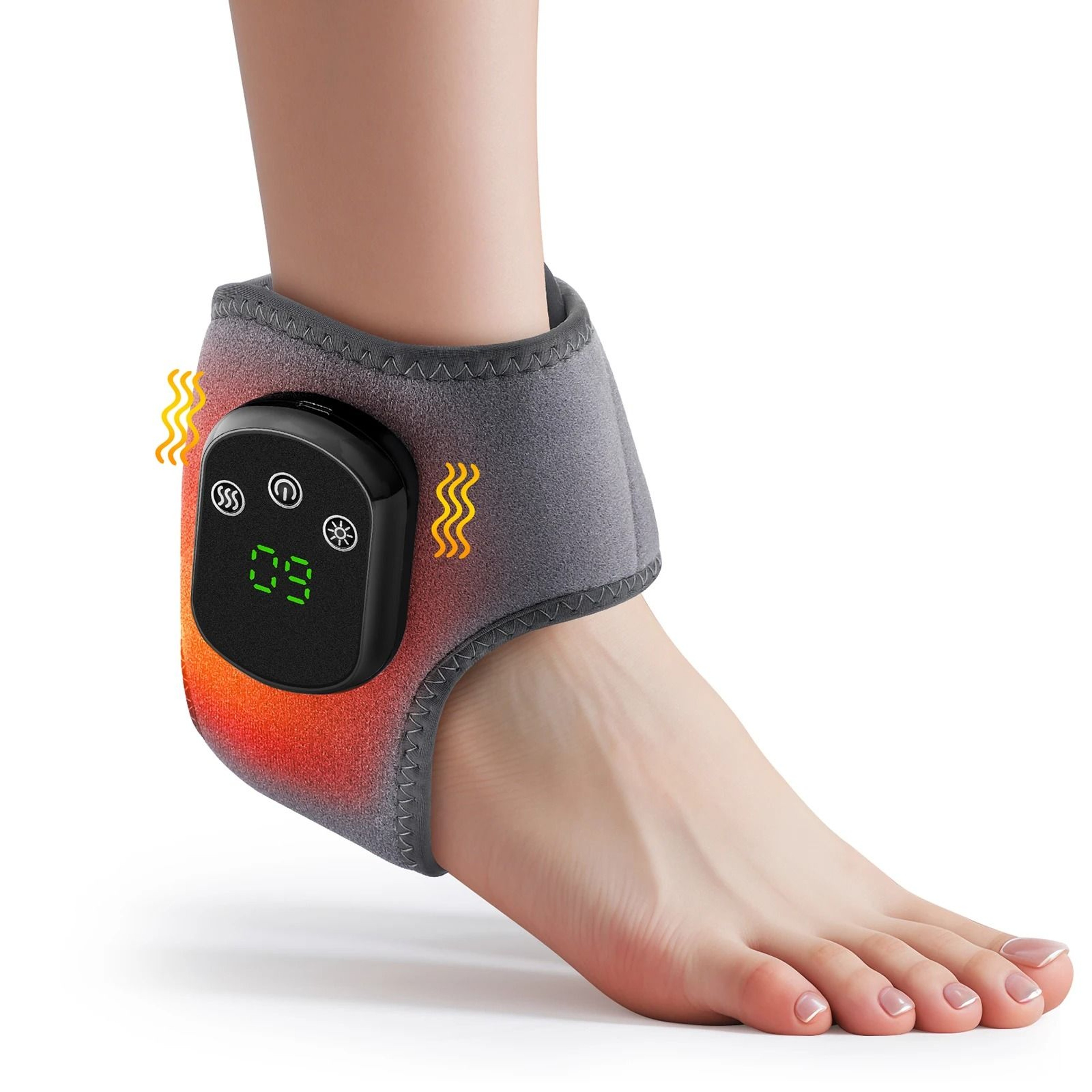 Rechargeable Heated Ankle Massager With Vibration Wrap 7