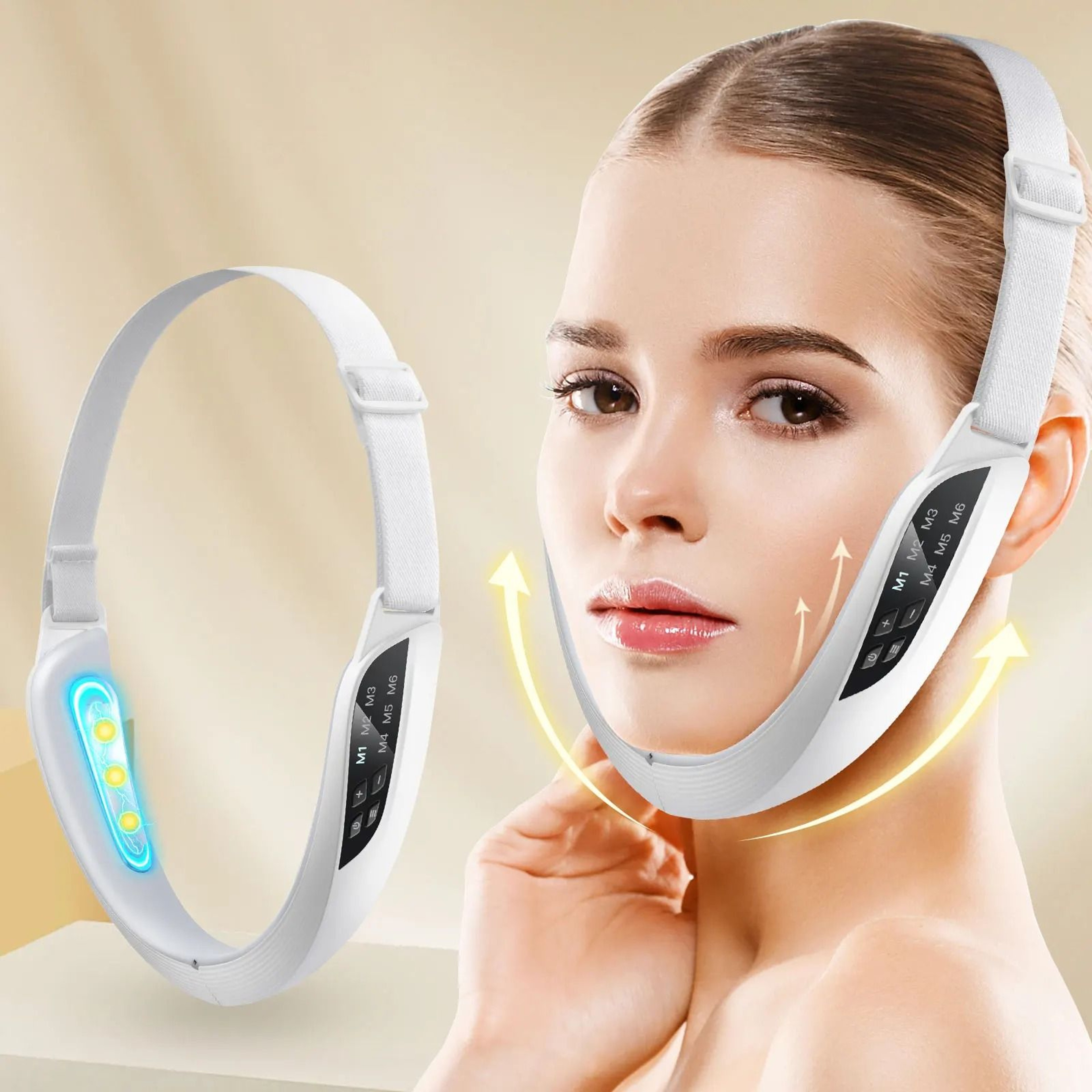 Rechargeable EMS LED Face And Jawline Massager 7