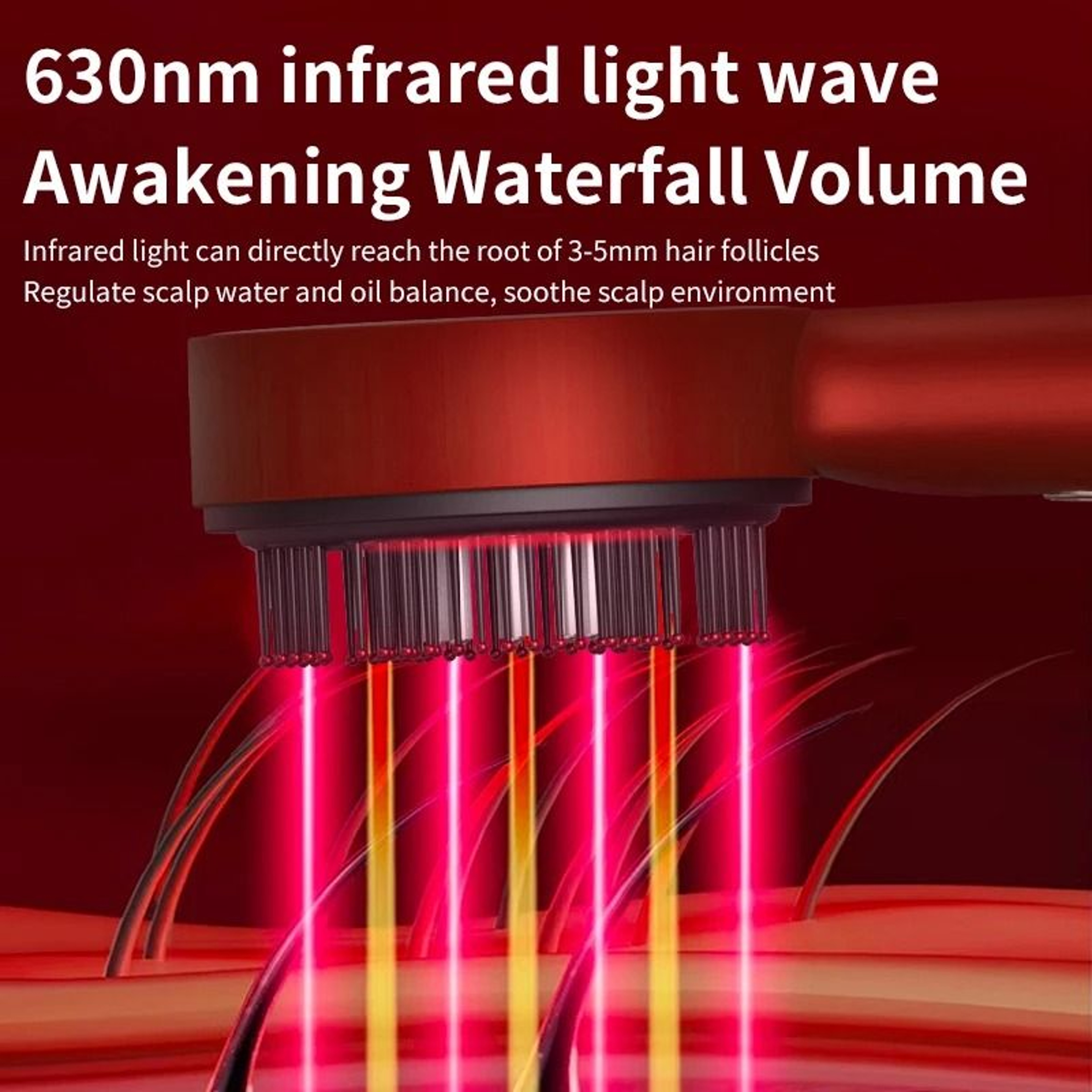 Electric Red Light Scalp Massage Comb With Oil Applicator 4