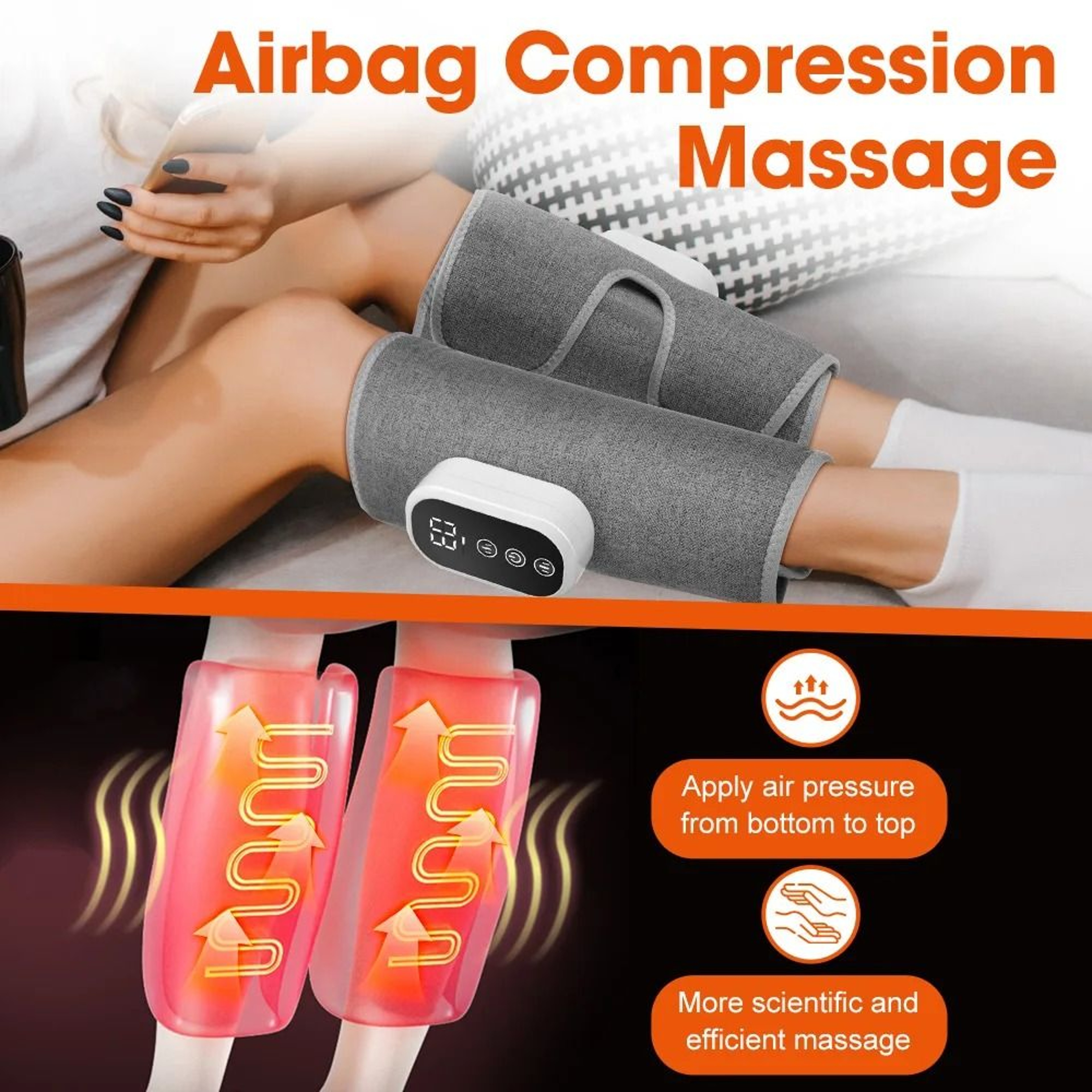 Wireless 360 Air Compression Calf Massager With Heat 8