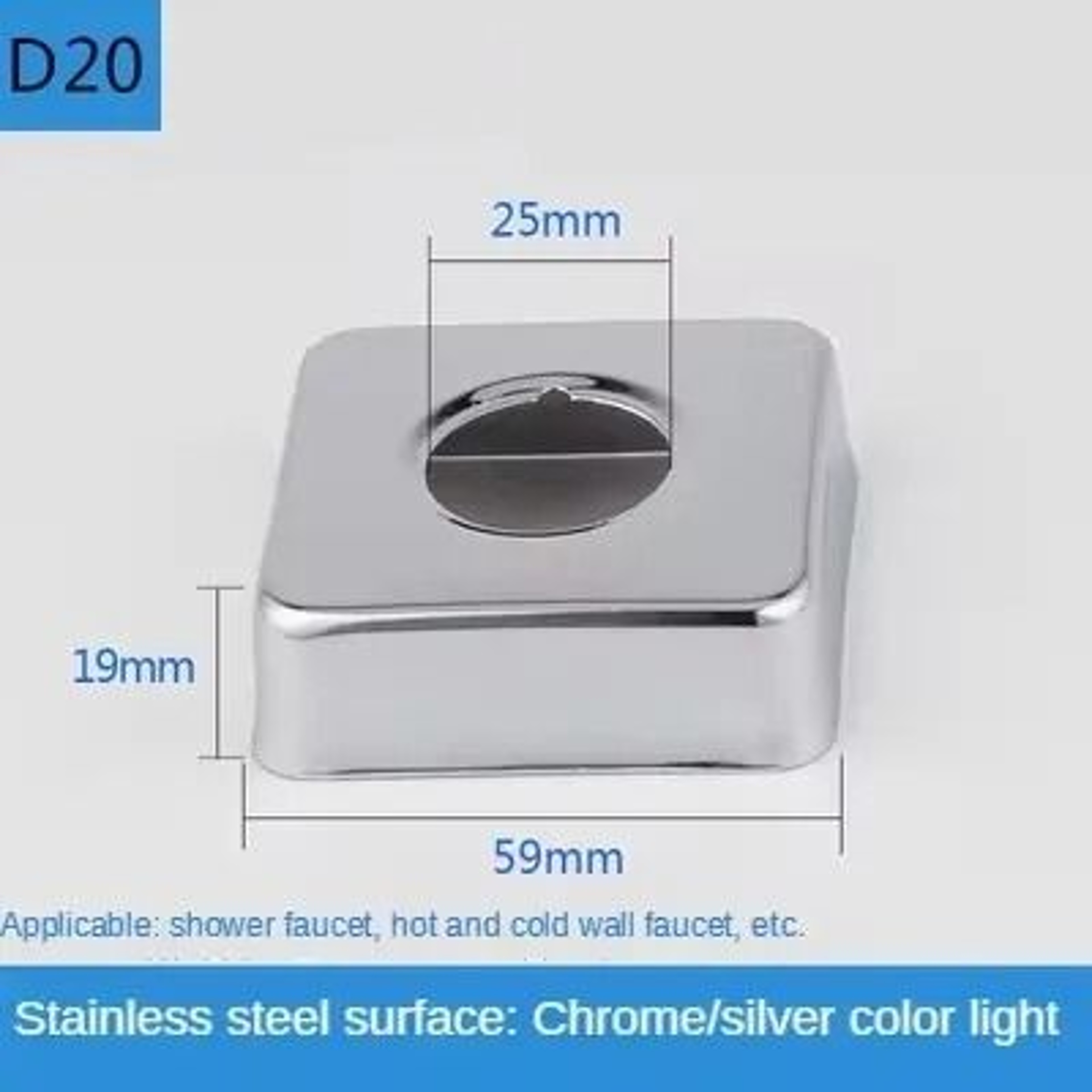2PCS Stainless Steel Faucet Escutcheon Cover 12 And 34 Inch 20
