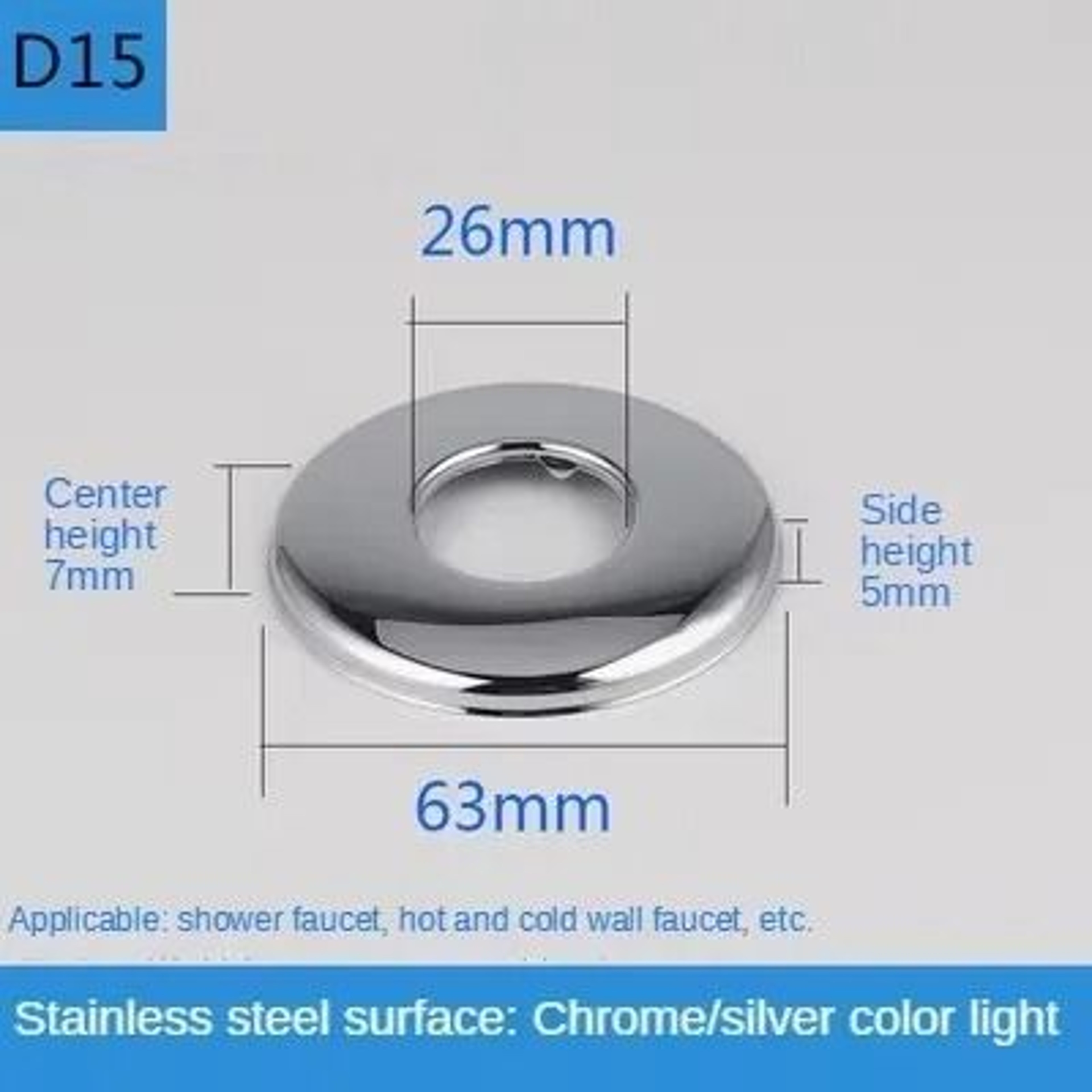 2PCS Stainless Steel Faucet Escutcheon Cover 12 And 34 Inch 17