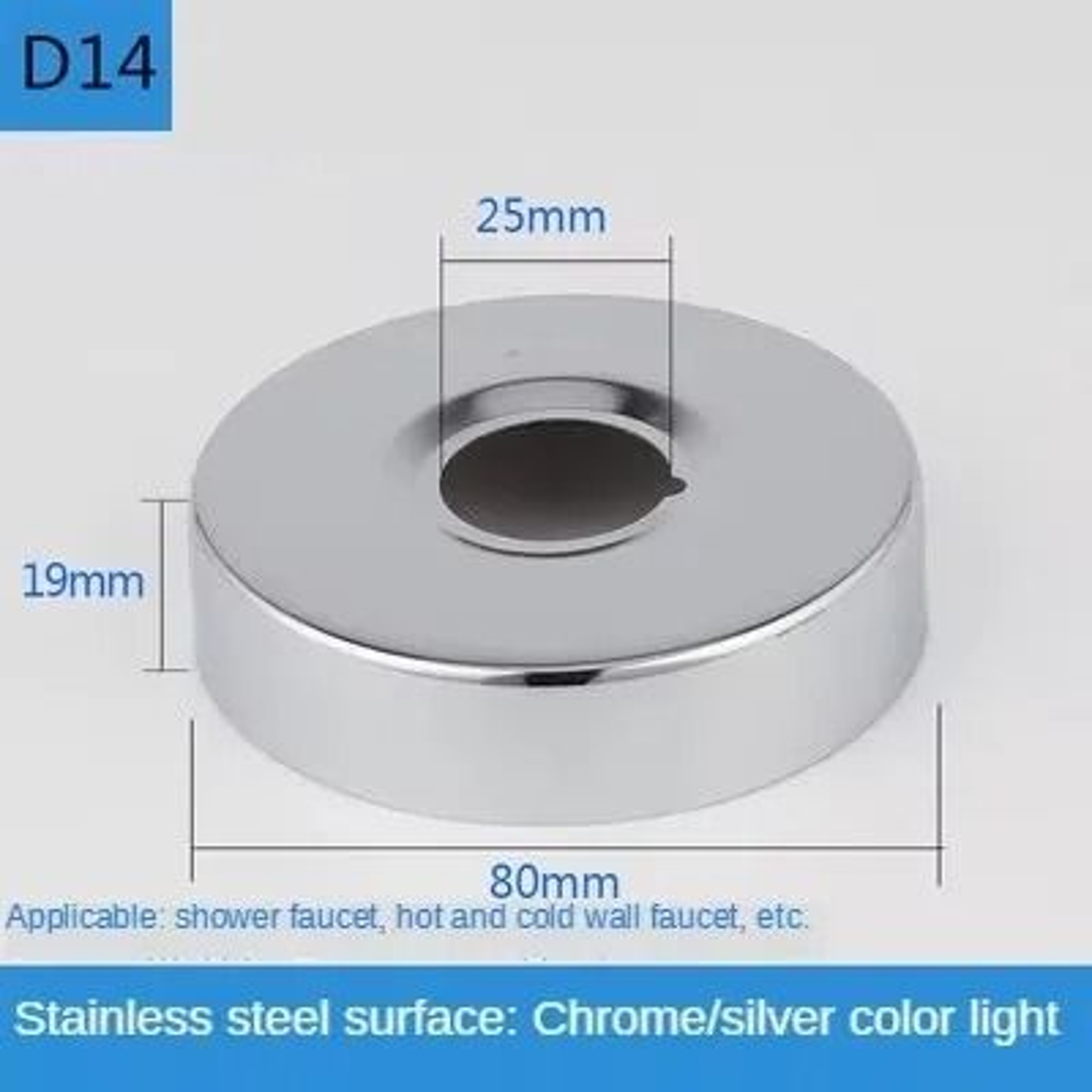 2PCS Stainless Steel Faucet Escutcheon Cover 12 And 34 Inch 16