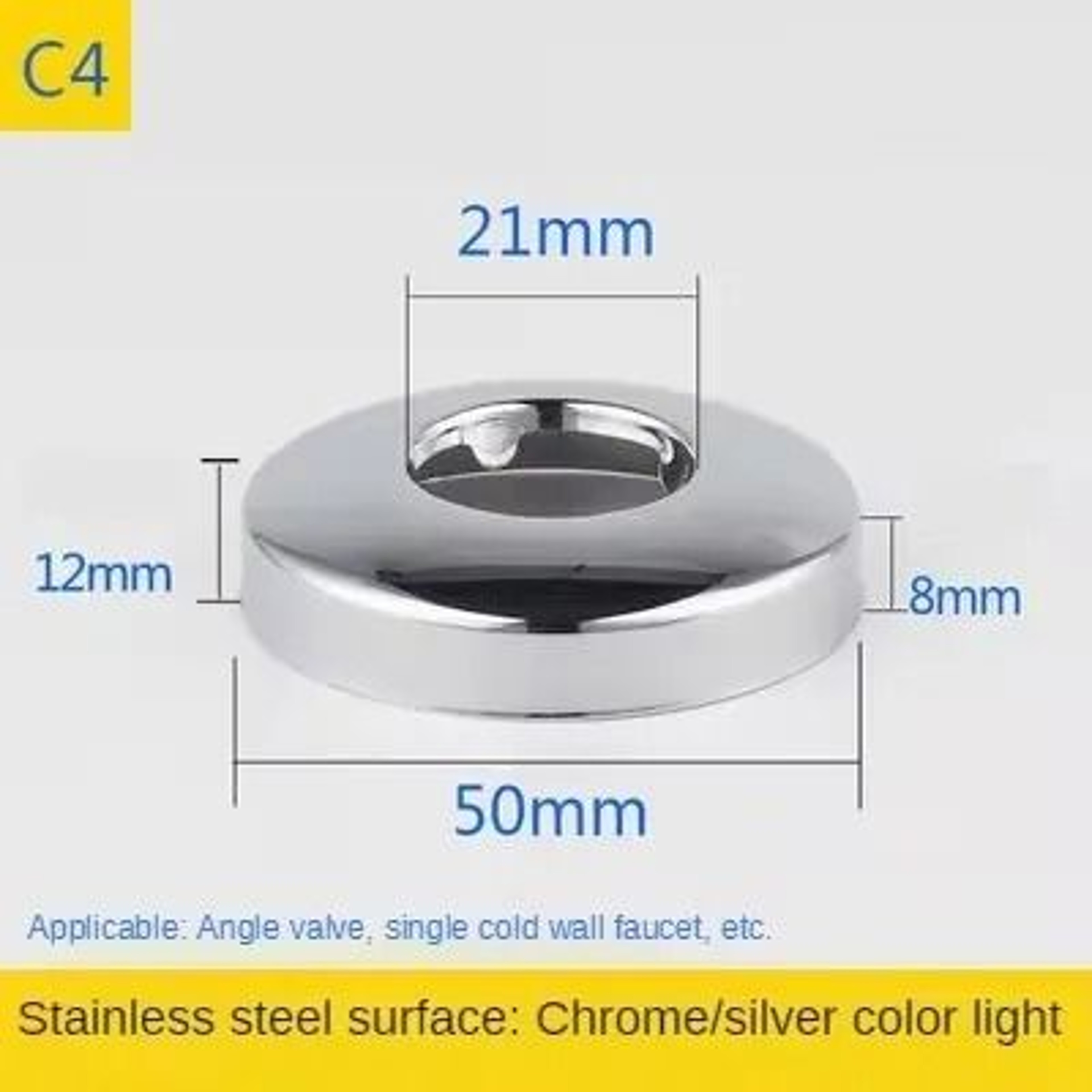 2PCS Stainless Steel Faucet Escutcheon Cover 12 And 34 Inch 2