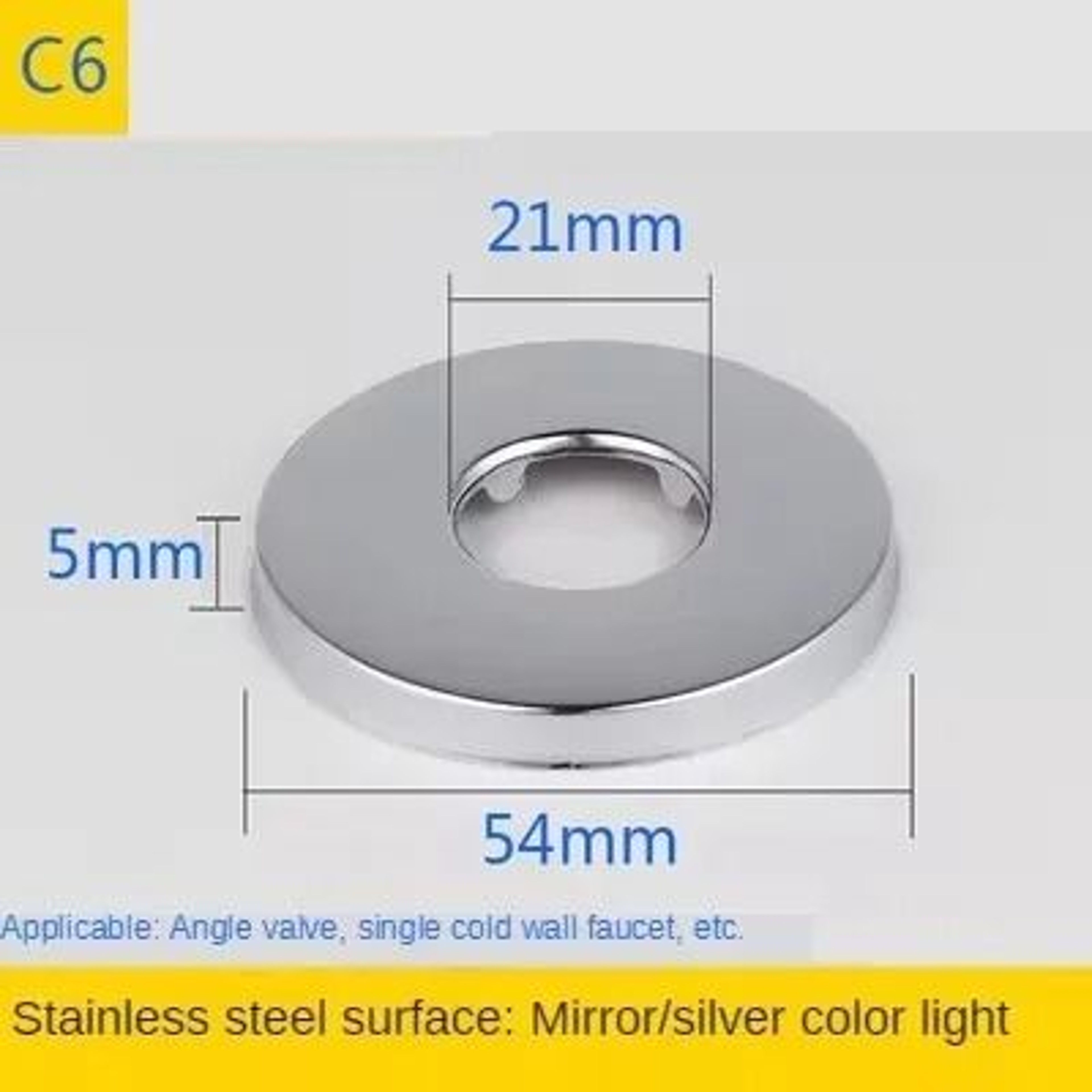 2PCS Stainless Steel Faucet Escutcheon Cover 12 And 34 Inch 4