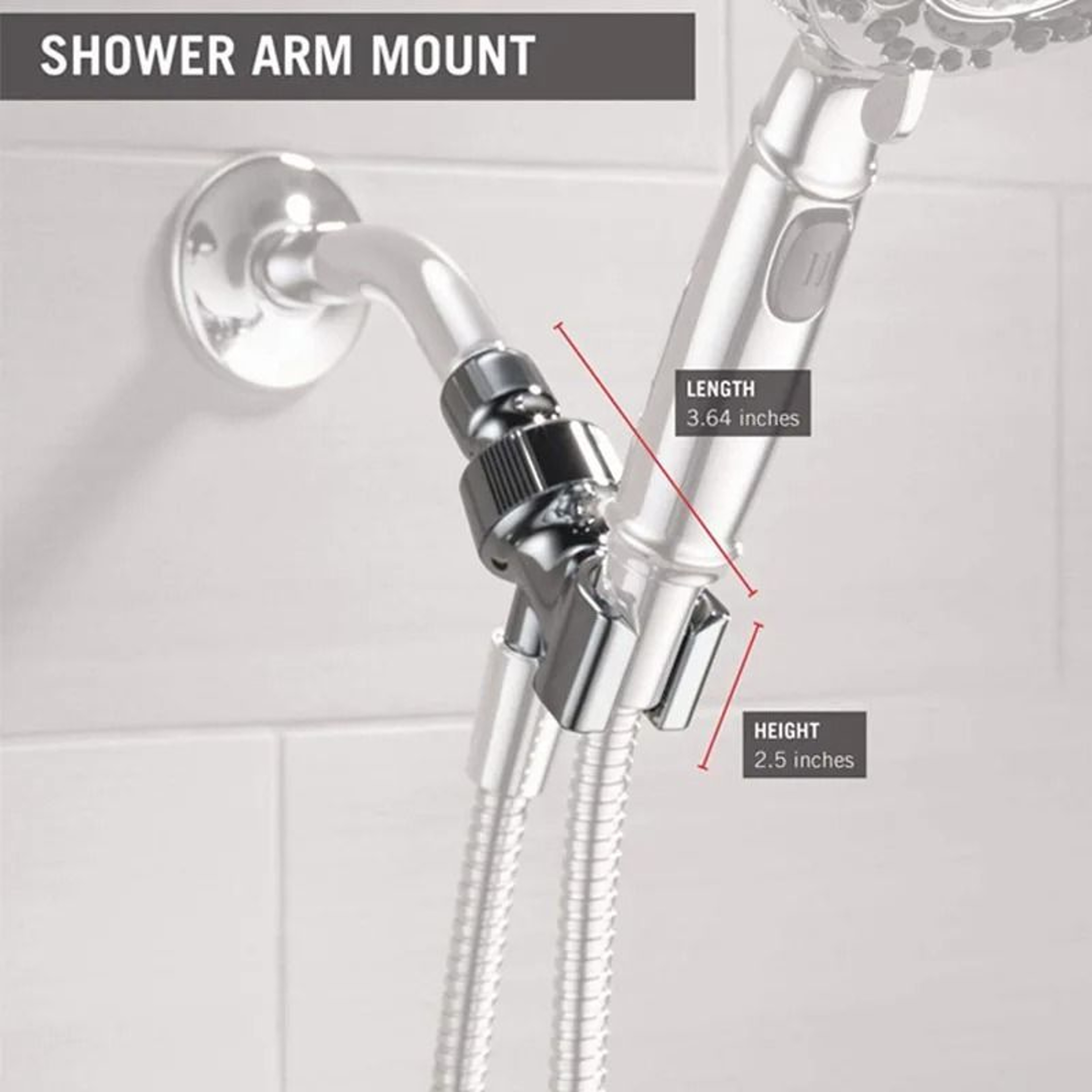 G12 Adjustable Shower Head Holder With 3Way Diverter 5