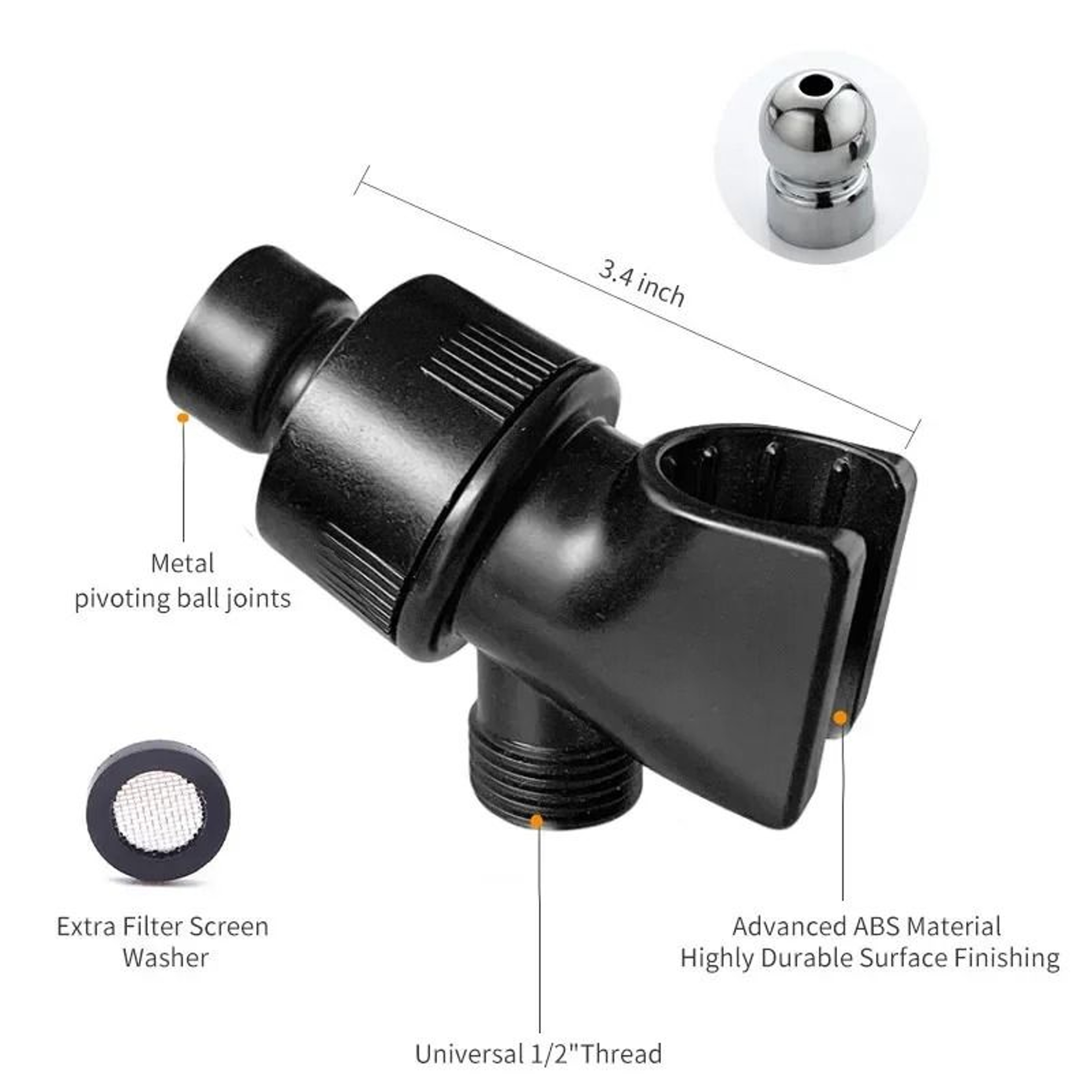 G12 Adjustable Shower Head Holder With 3Way Diverter 2