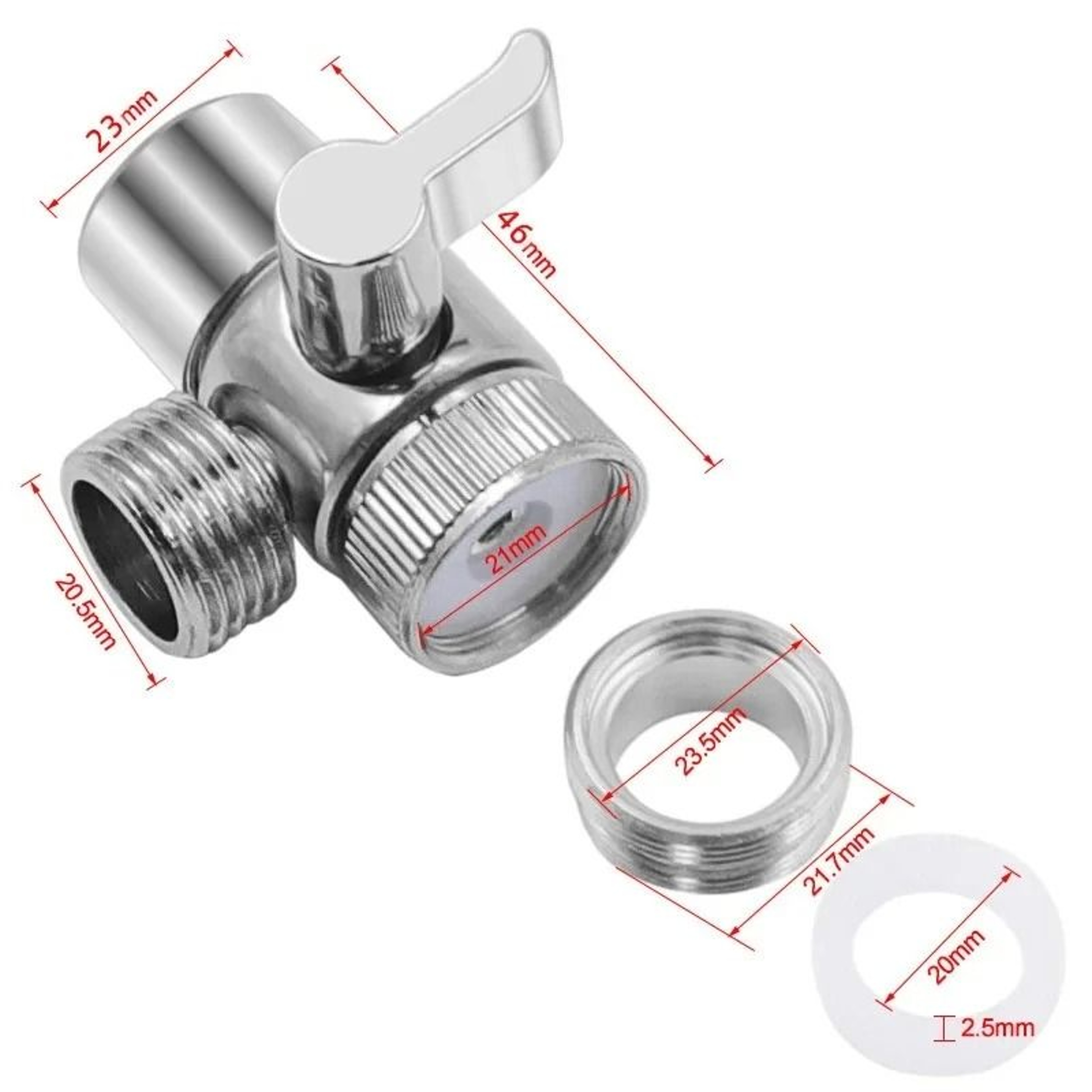 Universal Faucet Splitter Diverter Valve For Sink And Bidet 3