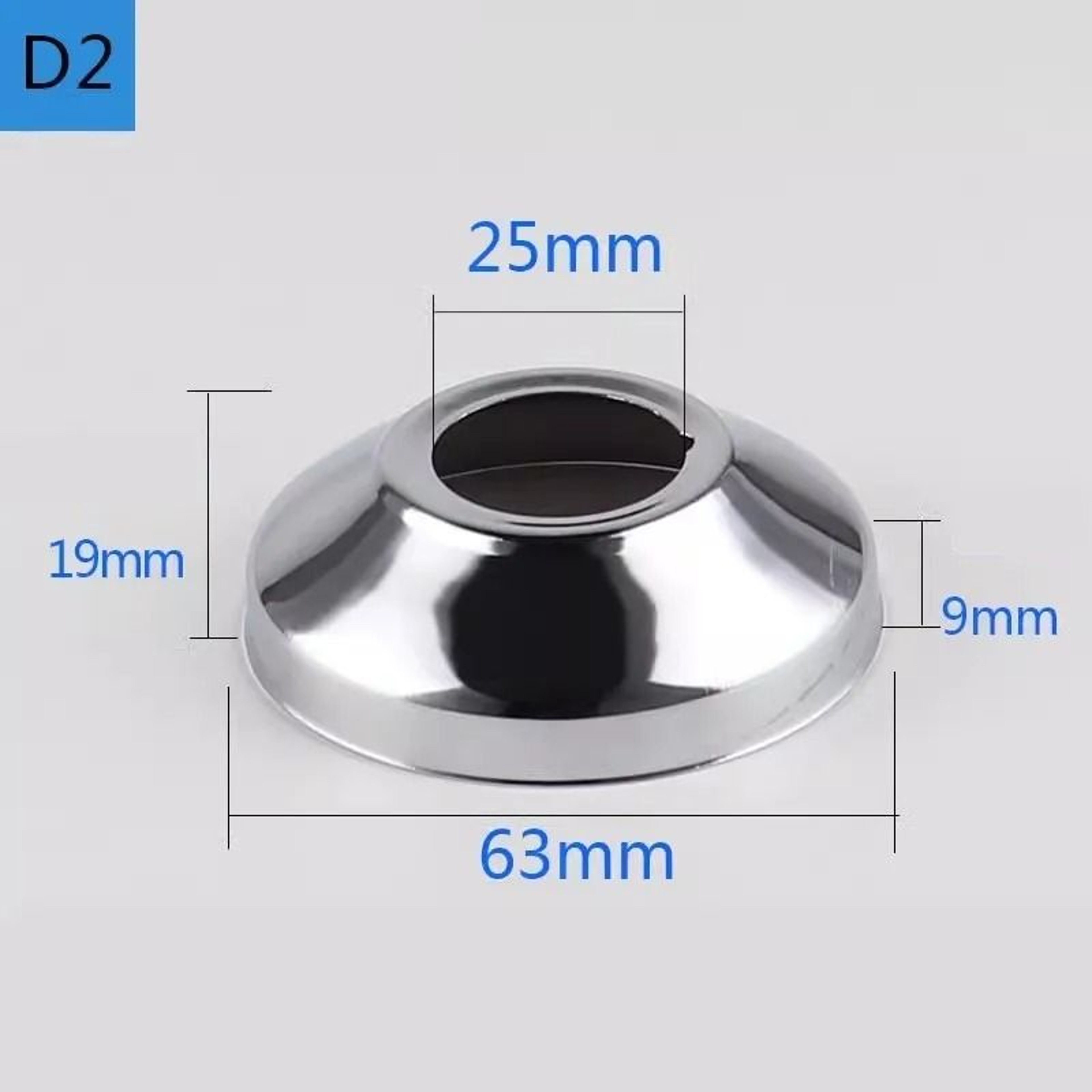 2PC Stainless Steel Faucet Decorative Cover Water Pipe Wall Cover 20