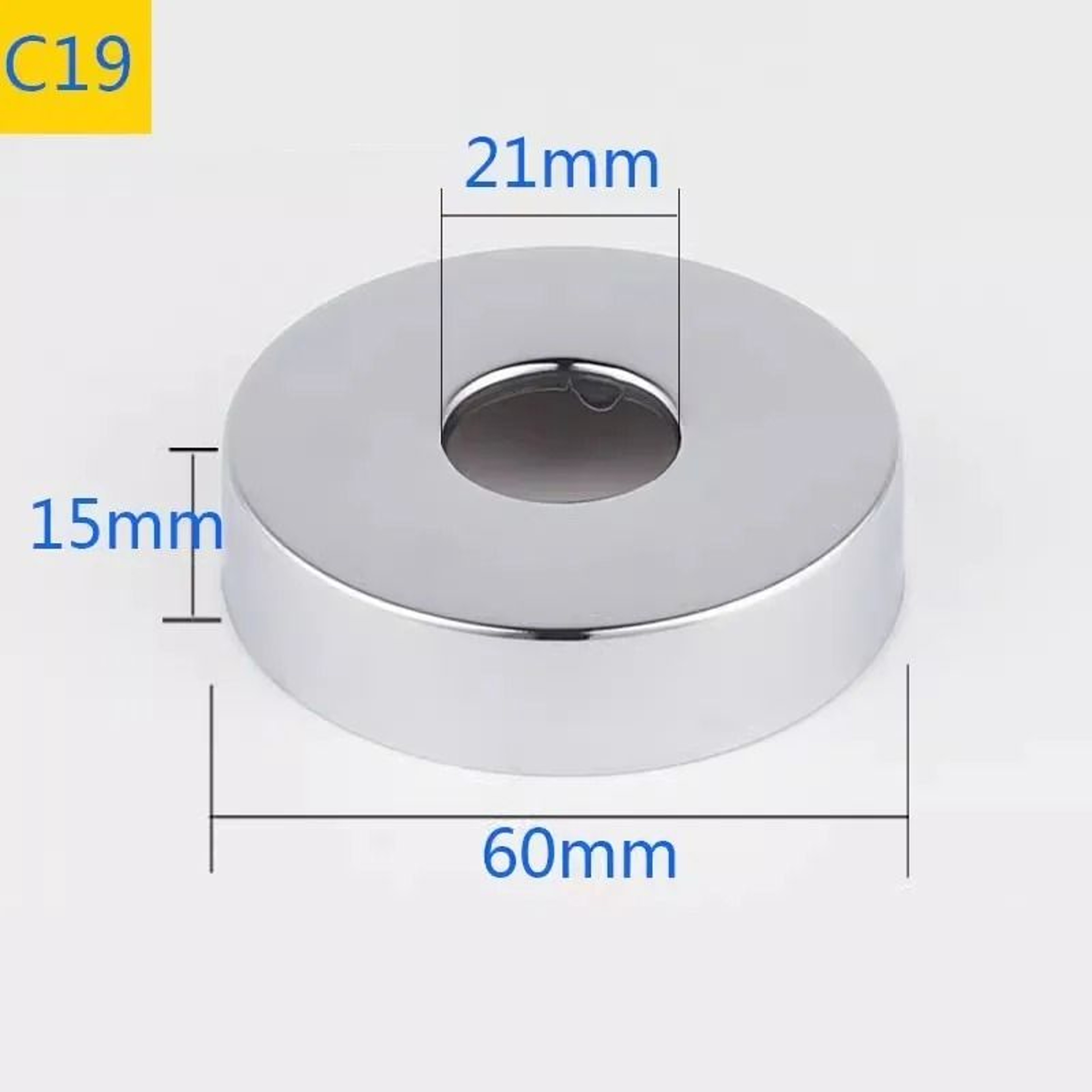 2PC Stainless Steel Faucet Decorative Cover Water Pipe Wall Cover 15
