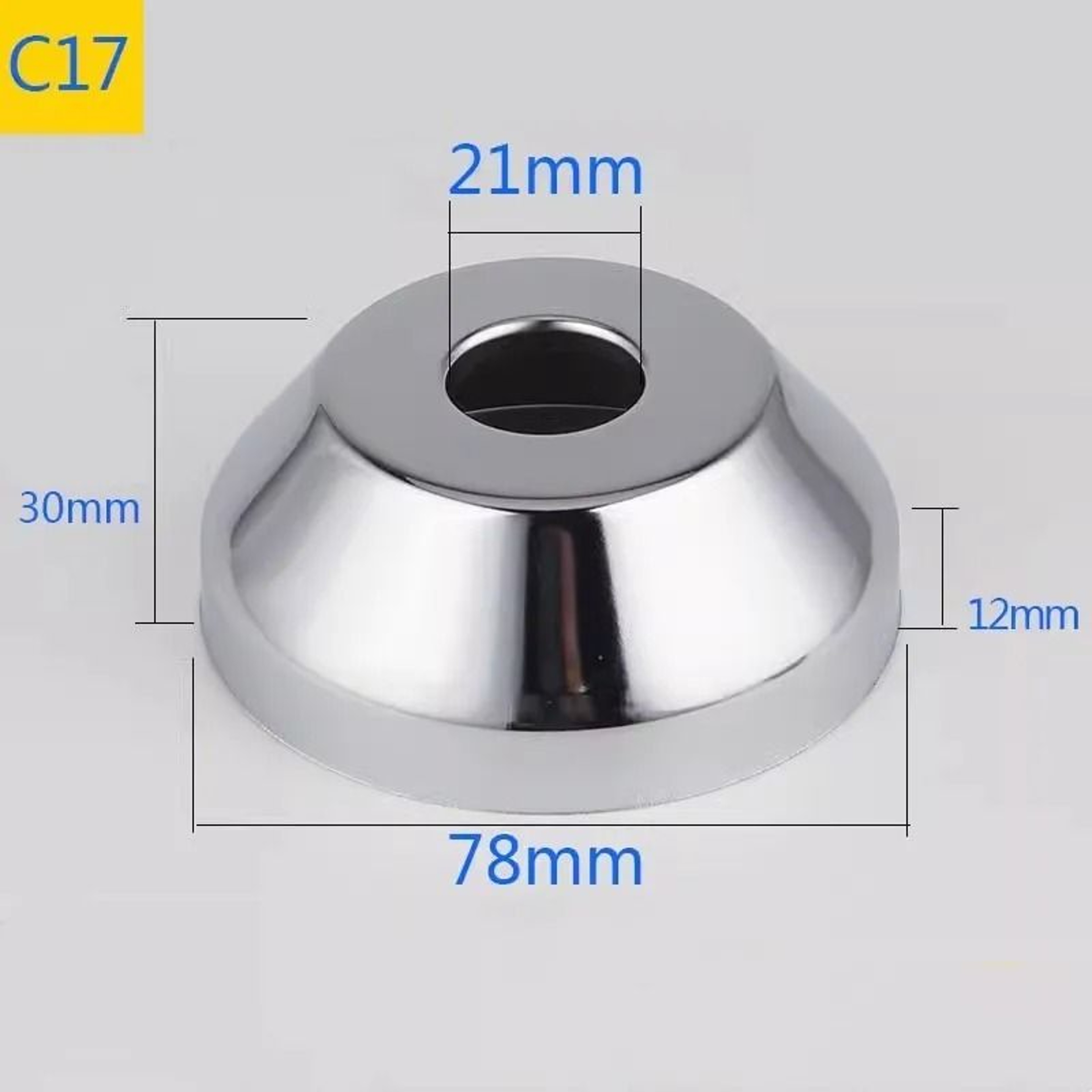 2PC Stainless Steel Faucet Decorative Cover Water Pipe Wall Cover 13