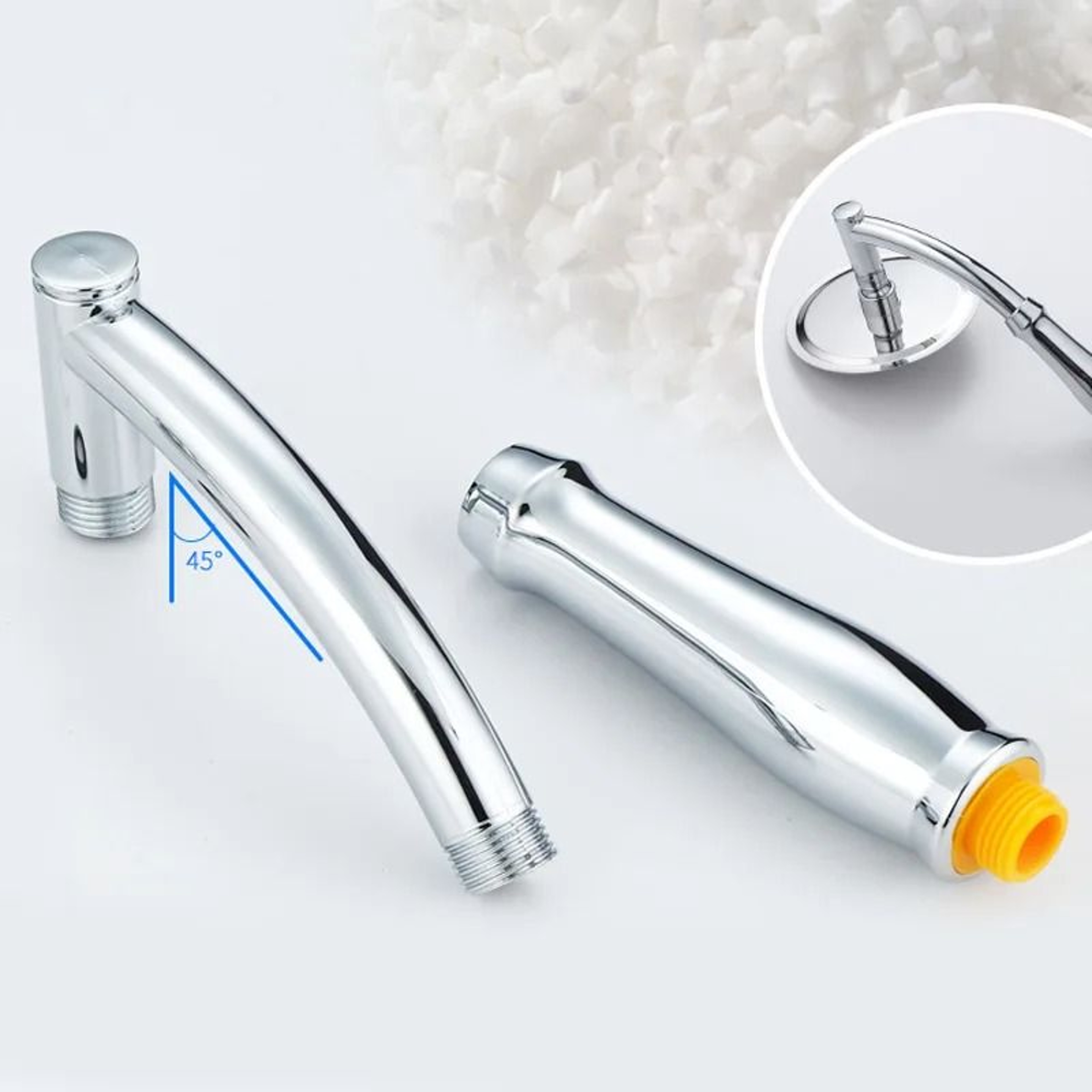 Adjustable Stainless Steel Shower Head Extension Arm 0