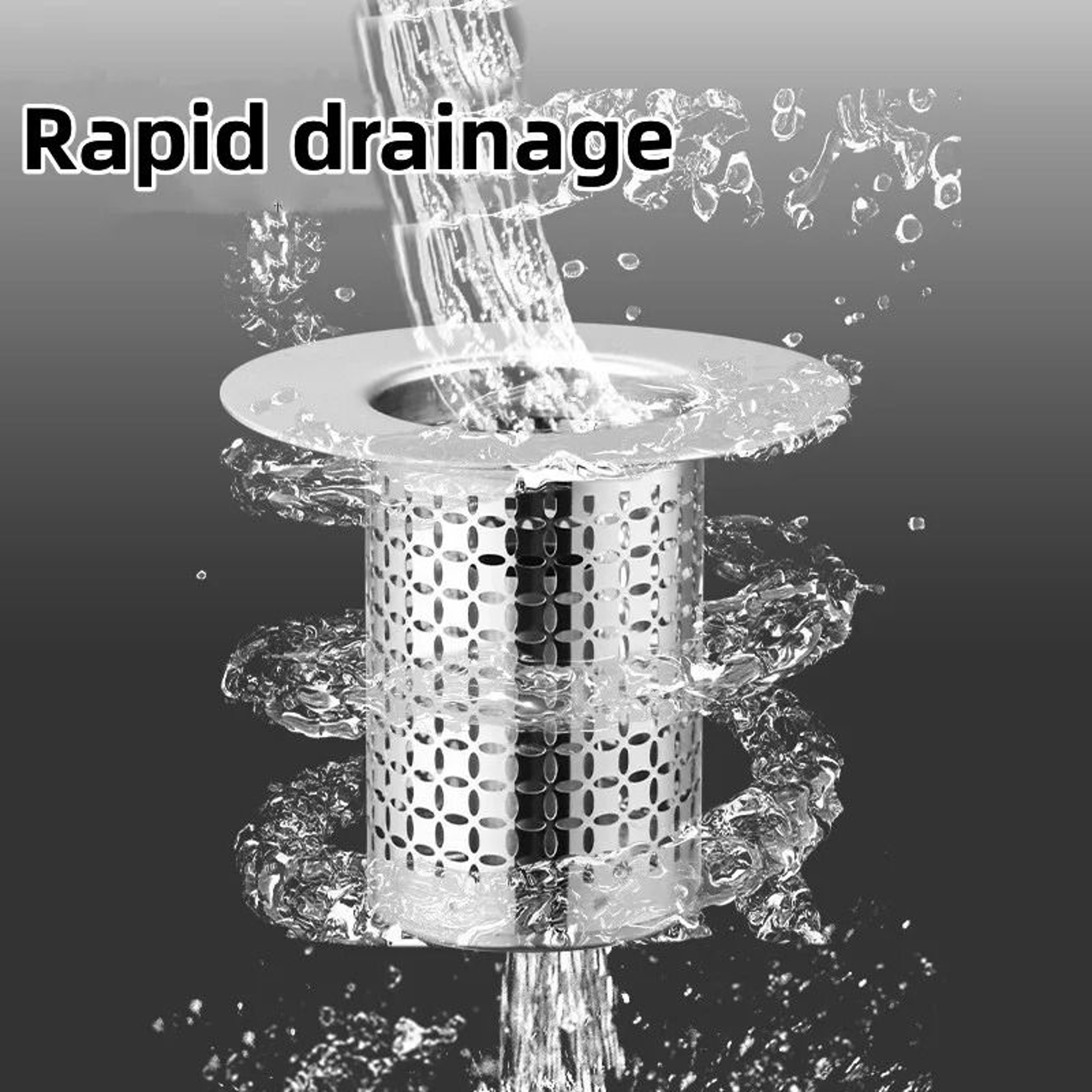 Stainless Steel Pop Up Sink Stopper Hair Catcher Drain Filter 4