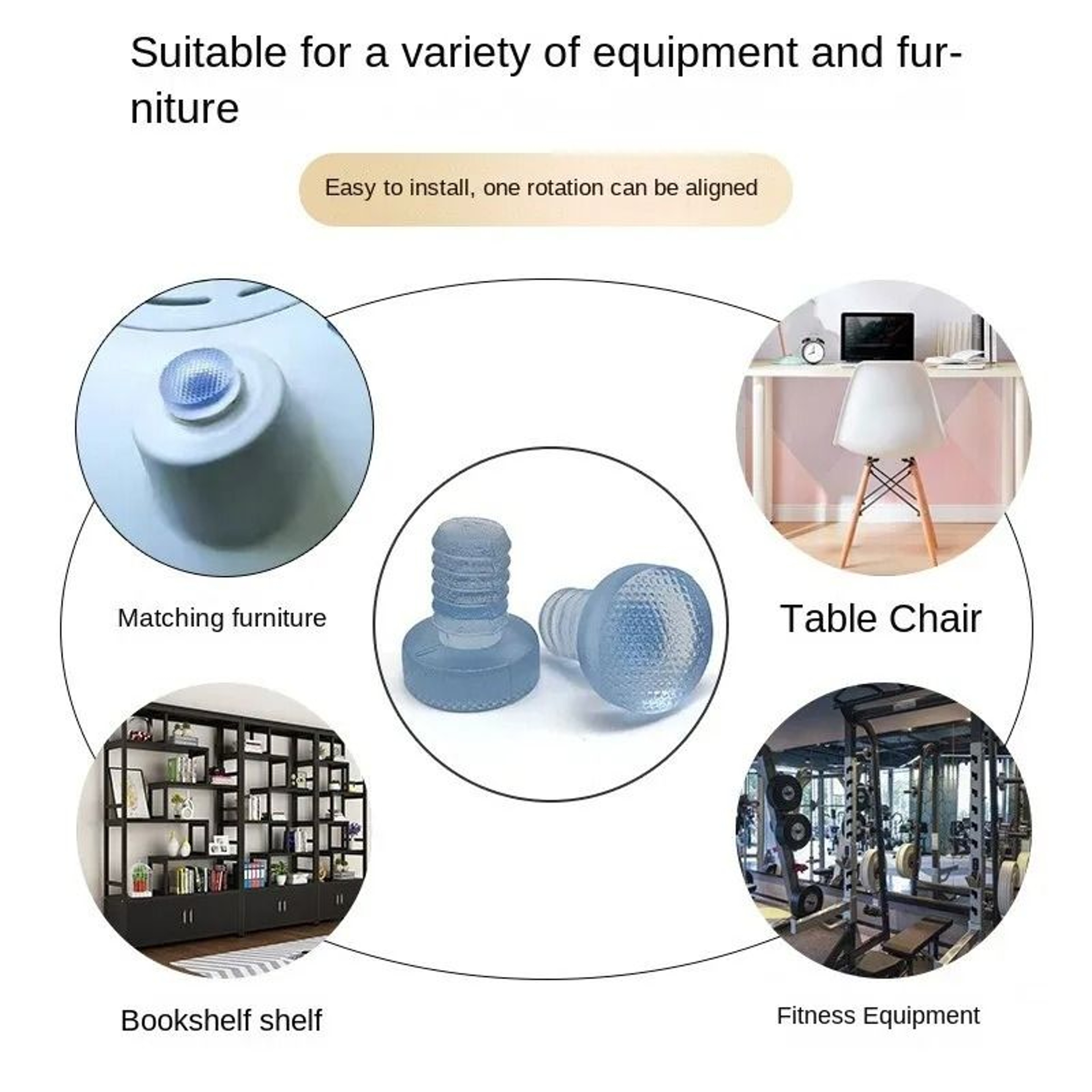 20PCS Transparent Rubber Cabinet Door Bumpers 7
