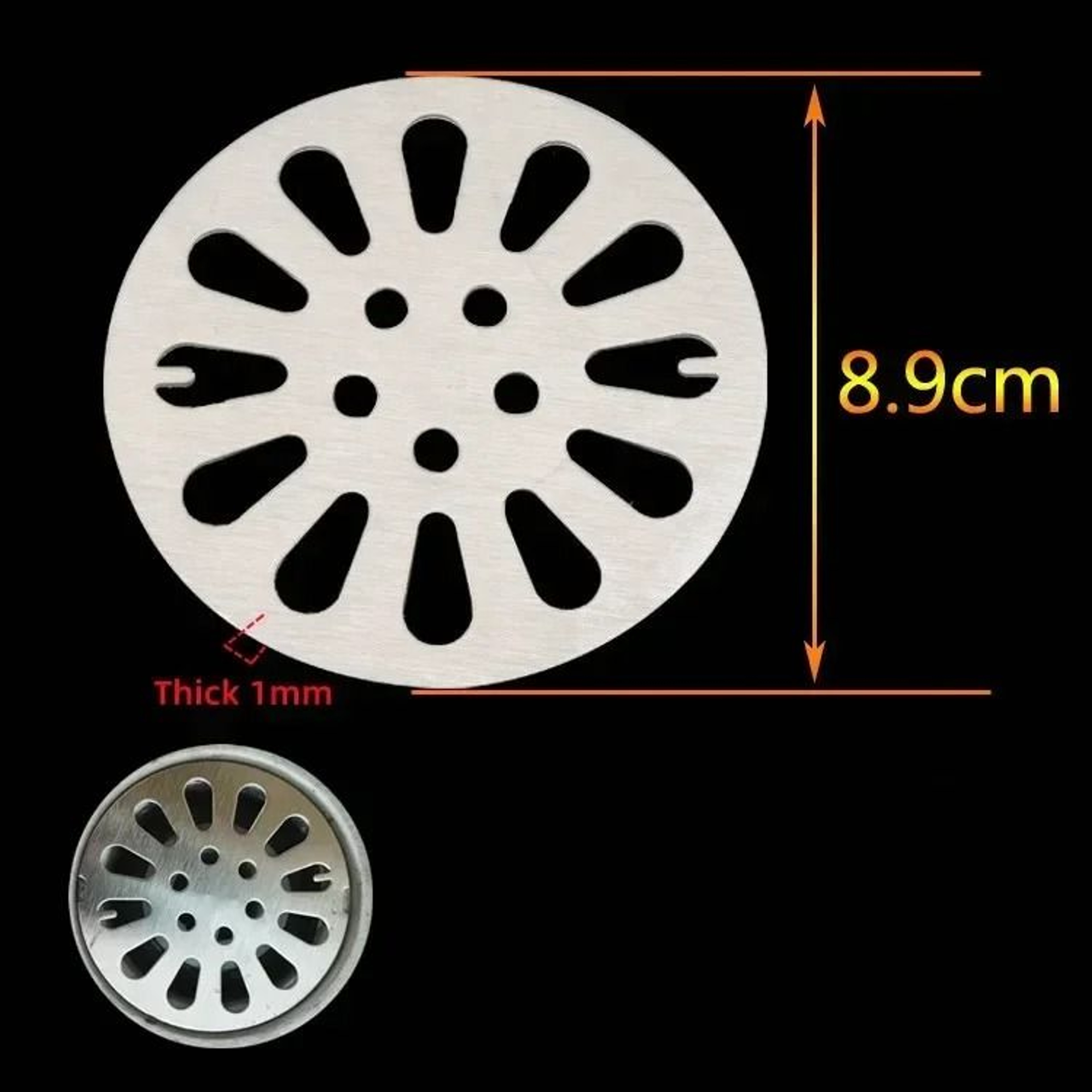 Universal Stainless Steel Round Floor Drain Cover 9