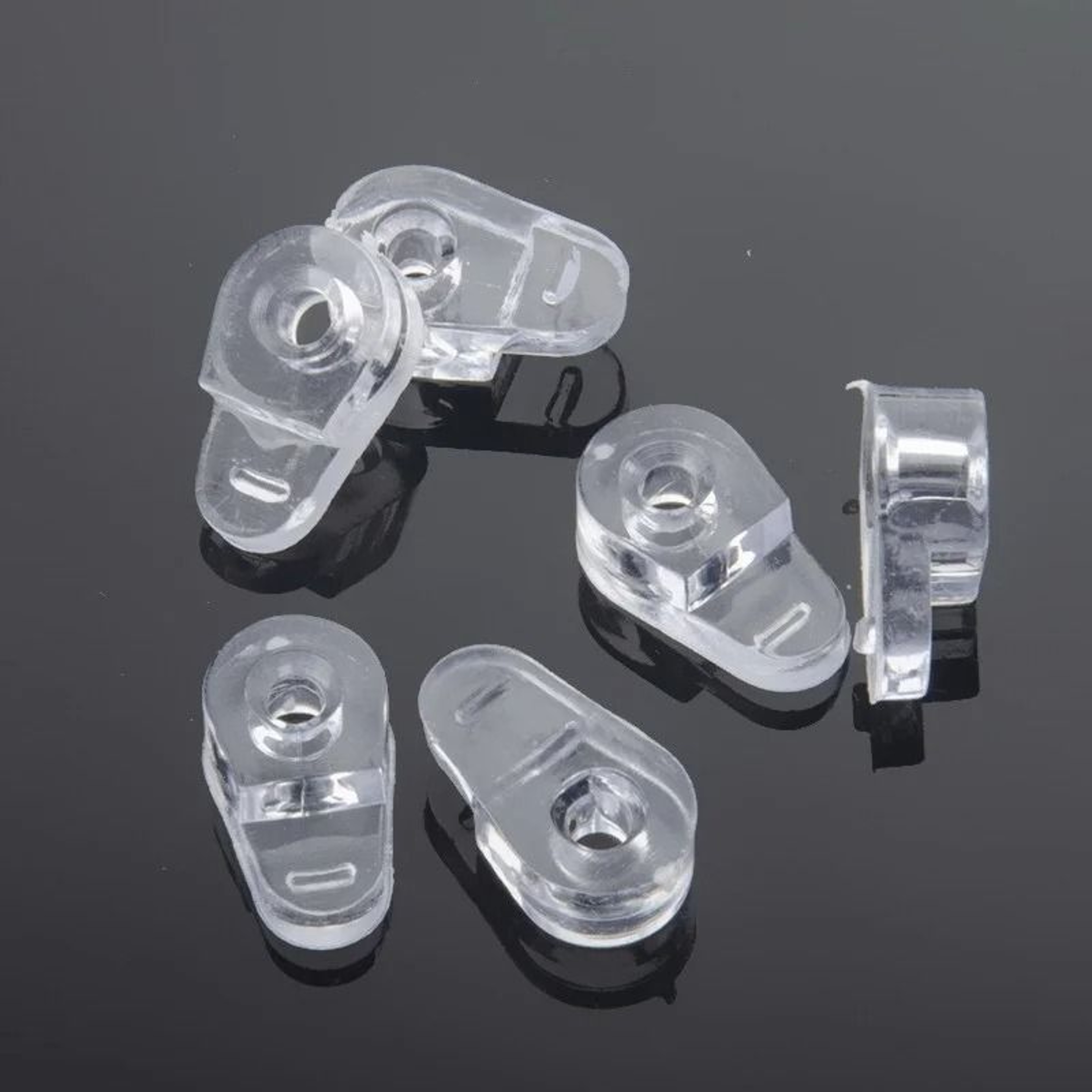 10PCS Transparent Plastic Glass Retainer Clips 6