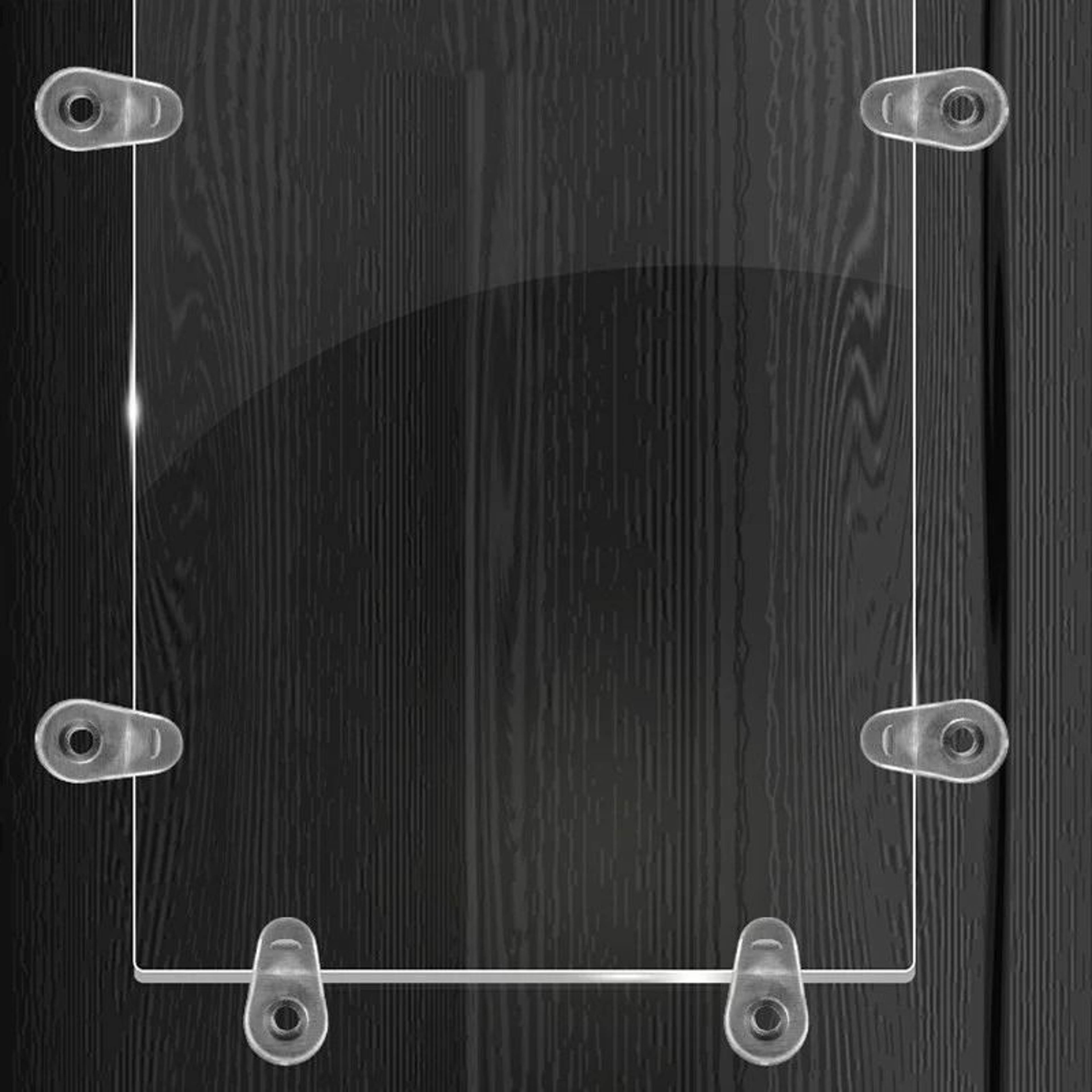 10PCS Transparent Plastic Glass Retainer Clips 4