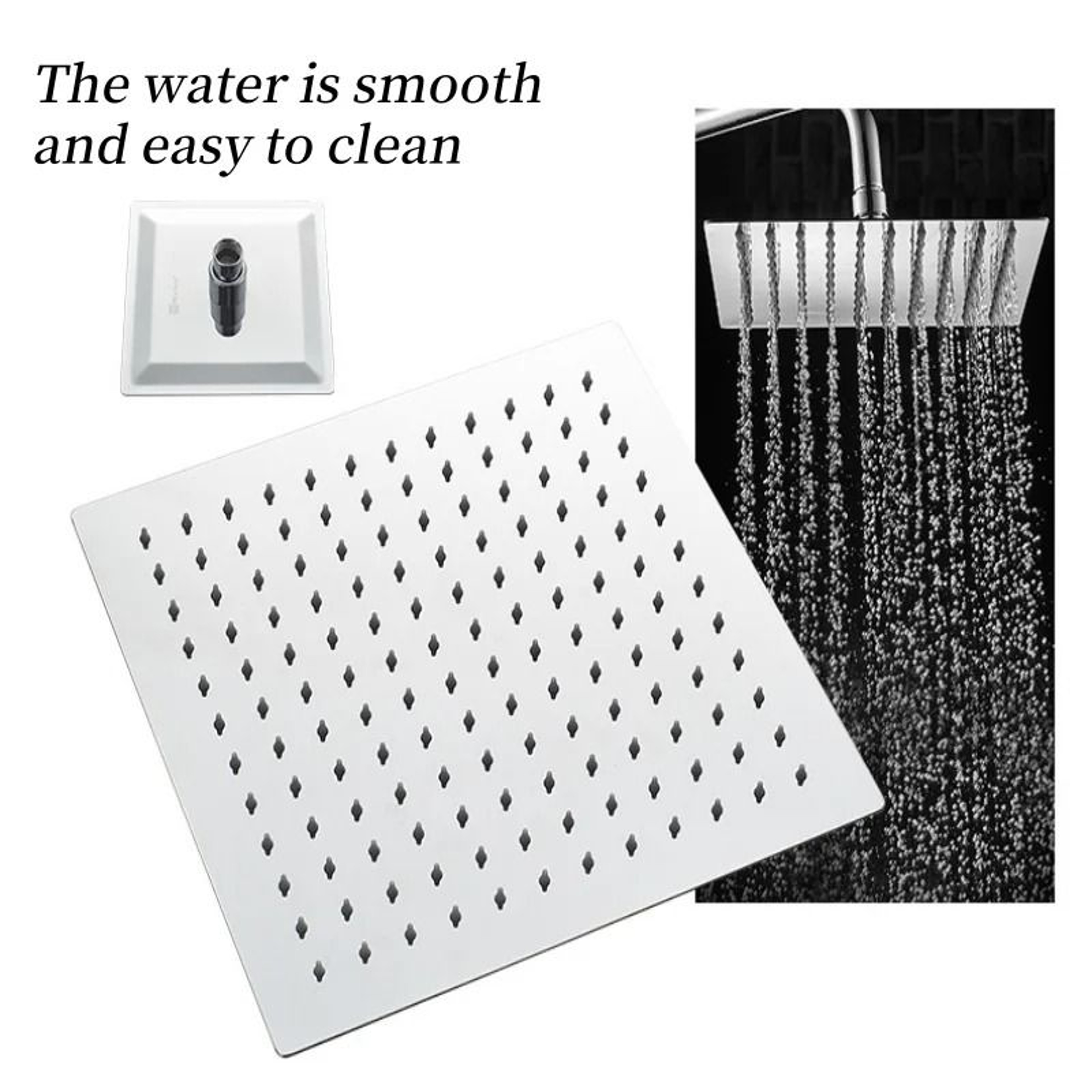 Stainless Steel Square Rainfall Shower Head 0
