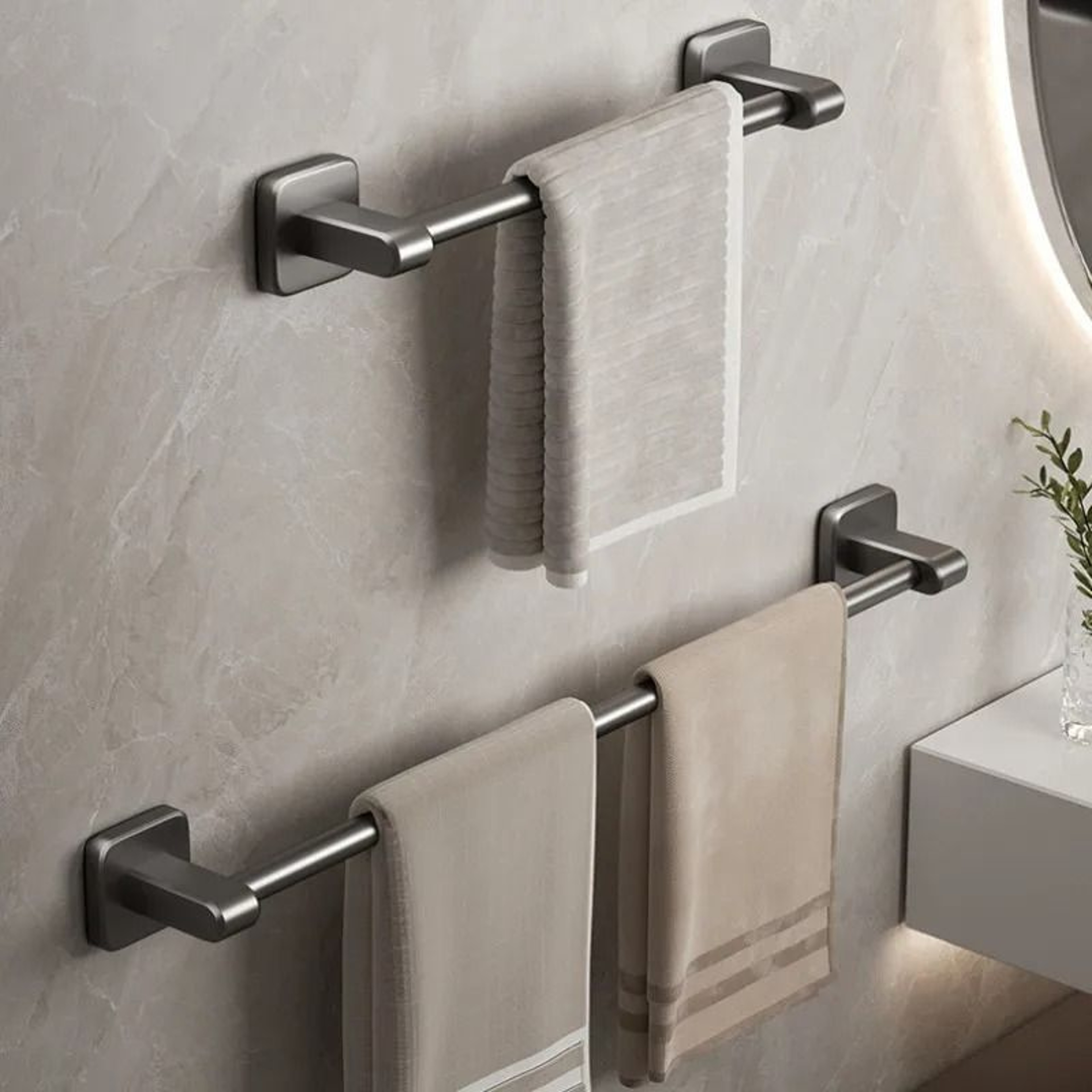 SelfAdhesive NoDrill Bathroom Towel Bar 0