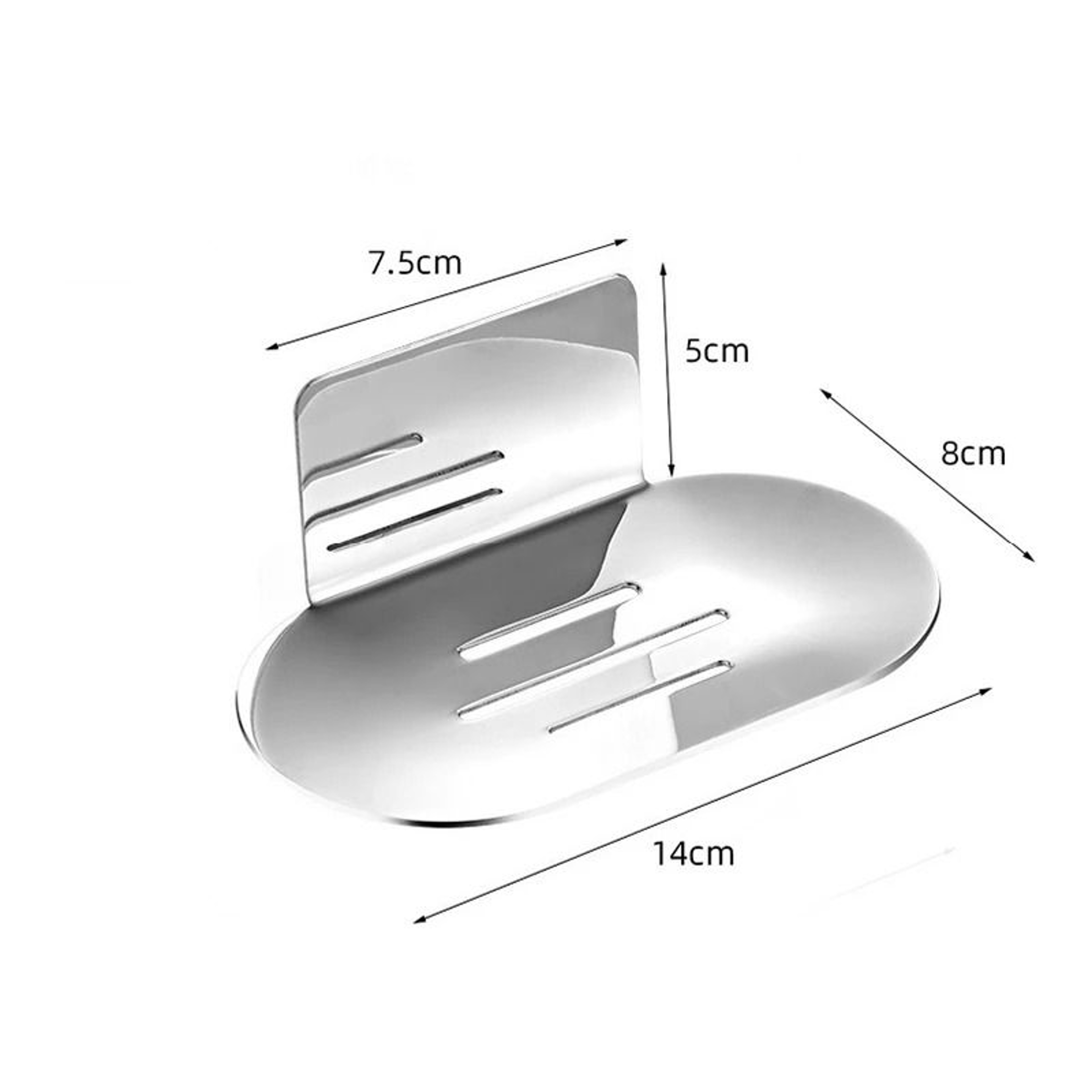 NoDrill Stainless Steel Shower Soap Holder 3