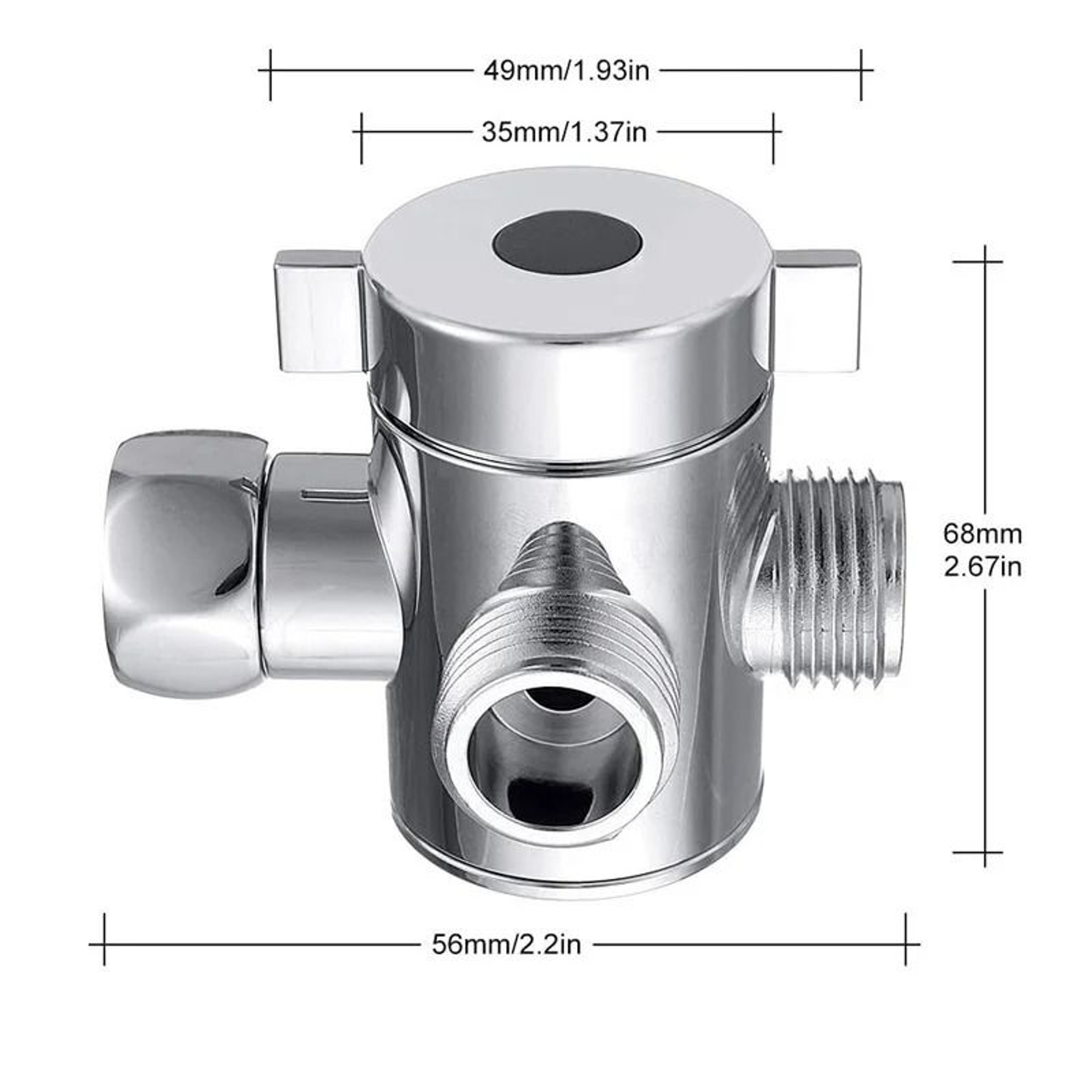G12 ABS 3Way Shower Diverter Valve 2