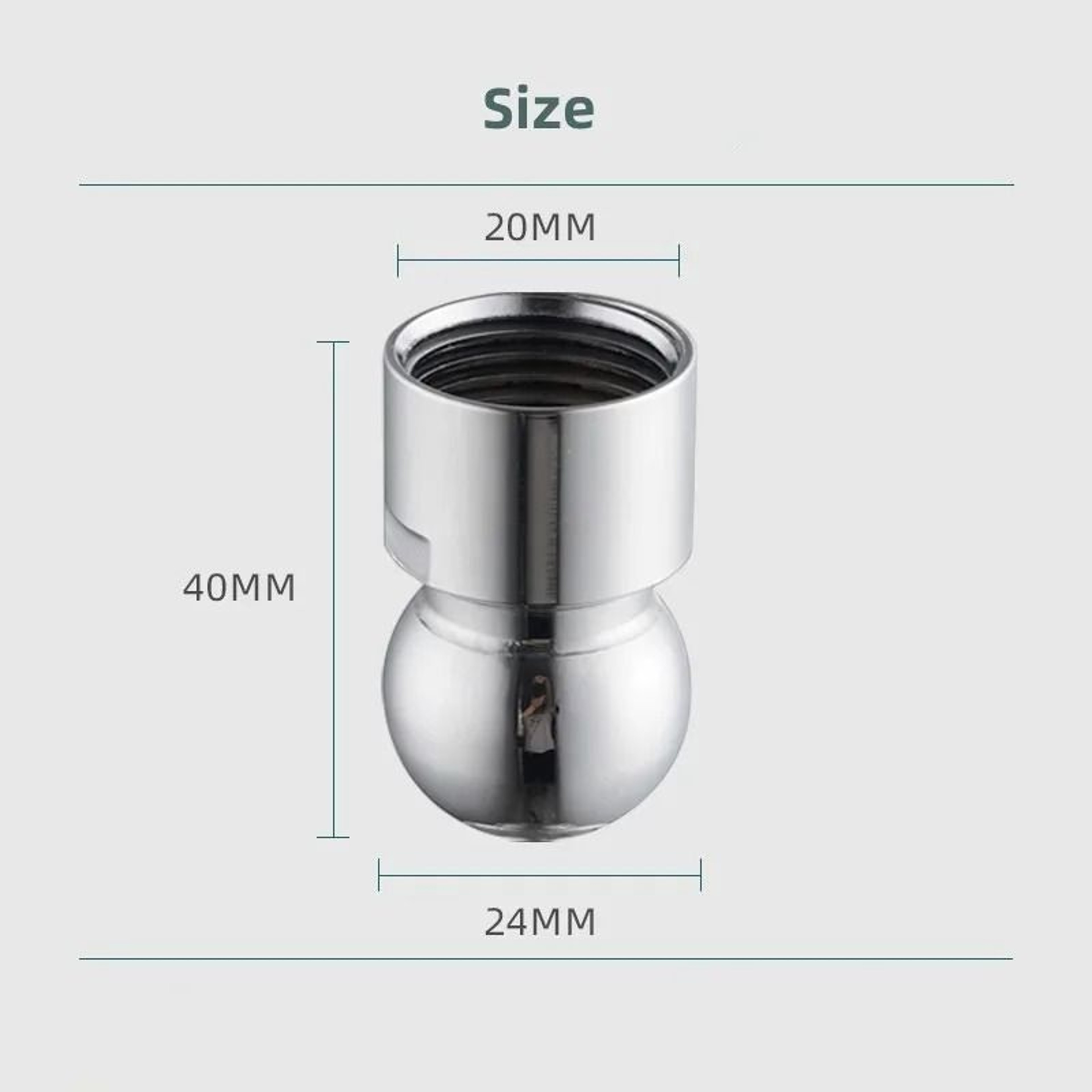 Universal 360 Copper Shower Head Ball Joint Adapter 2