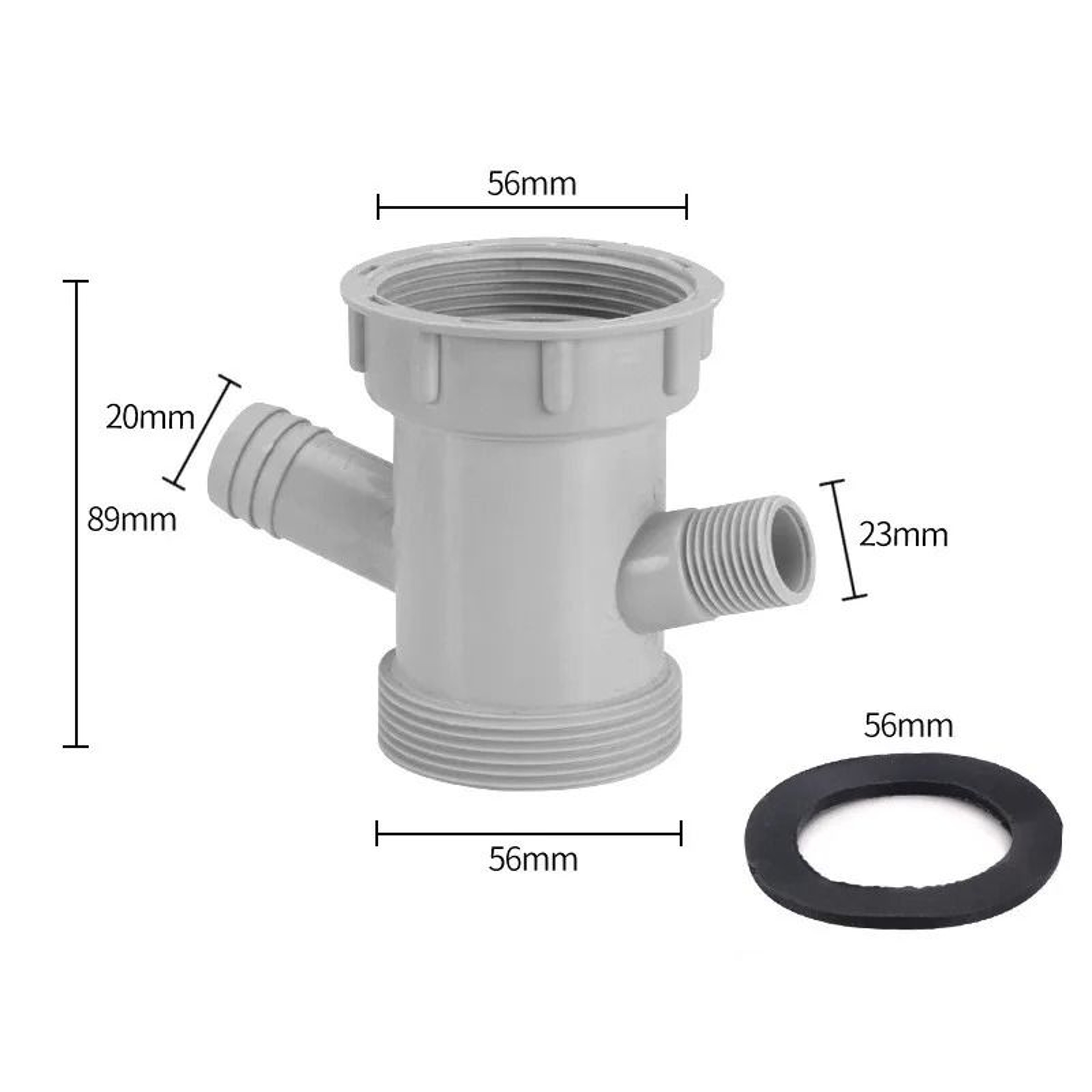 YShaped Sink Drain Pipe Adapter And Overflow Hose Connector 4
